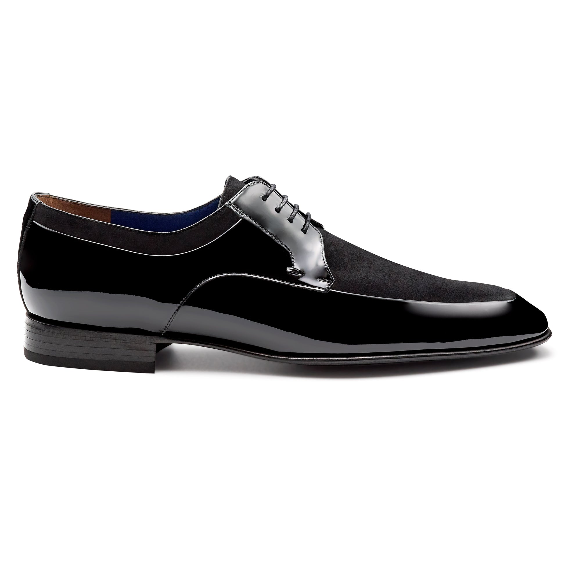 Zapatos de charol y ante estilo derby para caballero