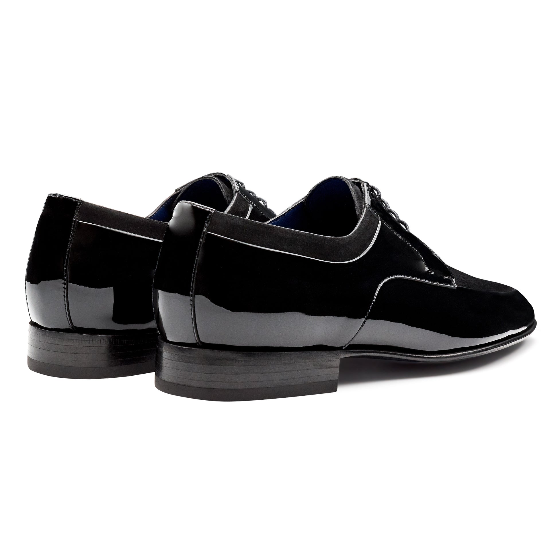 Zapatos de charol y ante estilo derby para caballero
