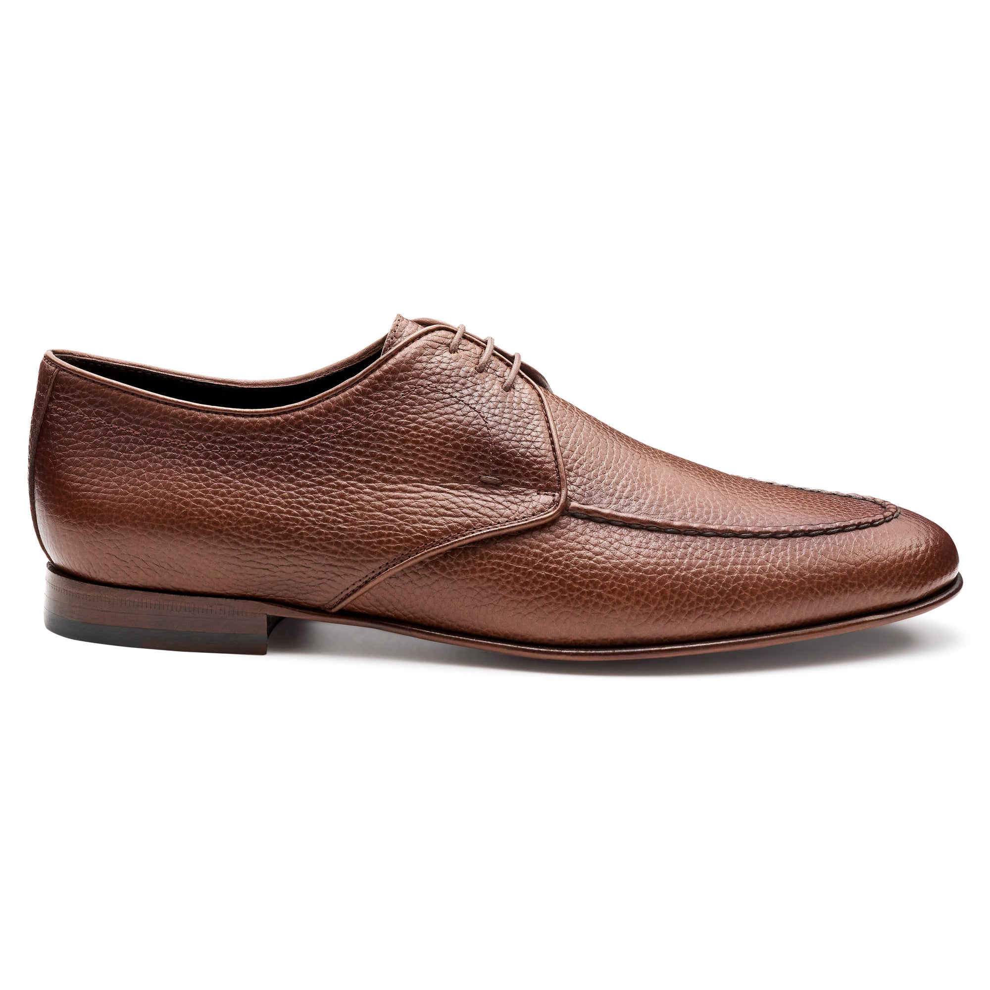Zapatos estilo derby de piel pintados a mano para caballero.