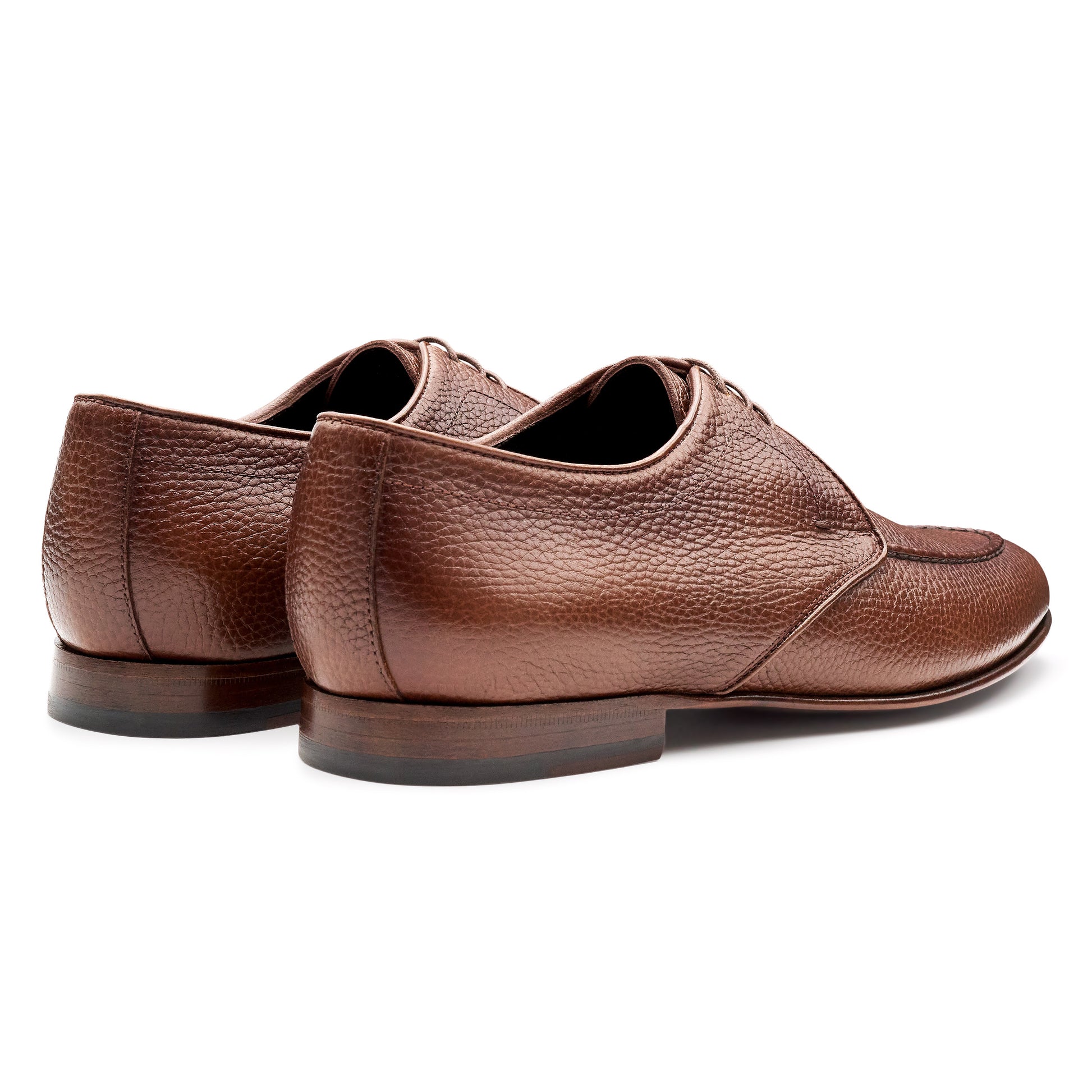 Zapatos estilo derby de piel pintados a mano para caballero.