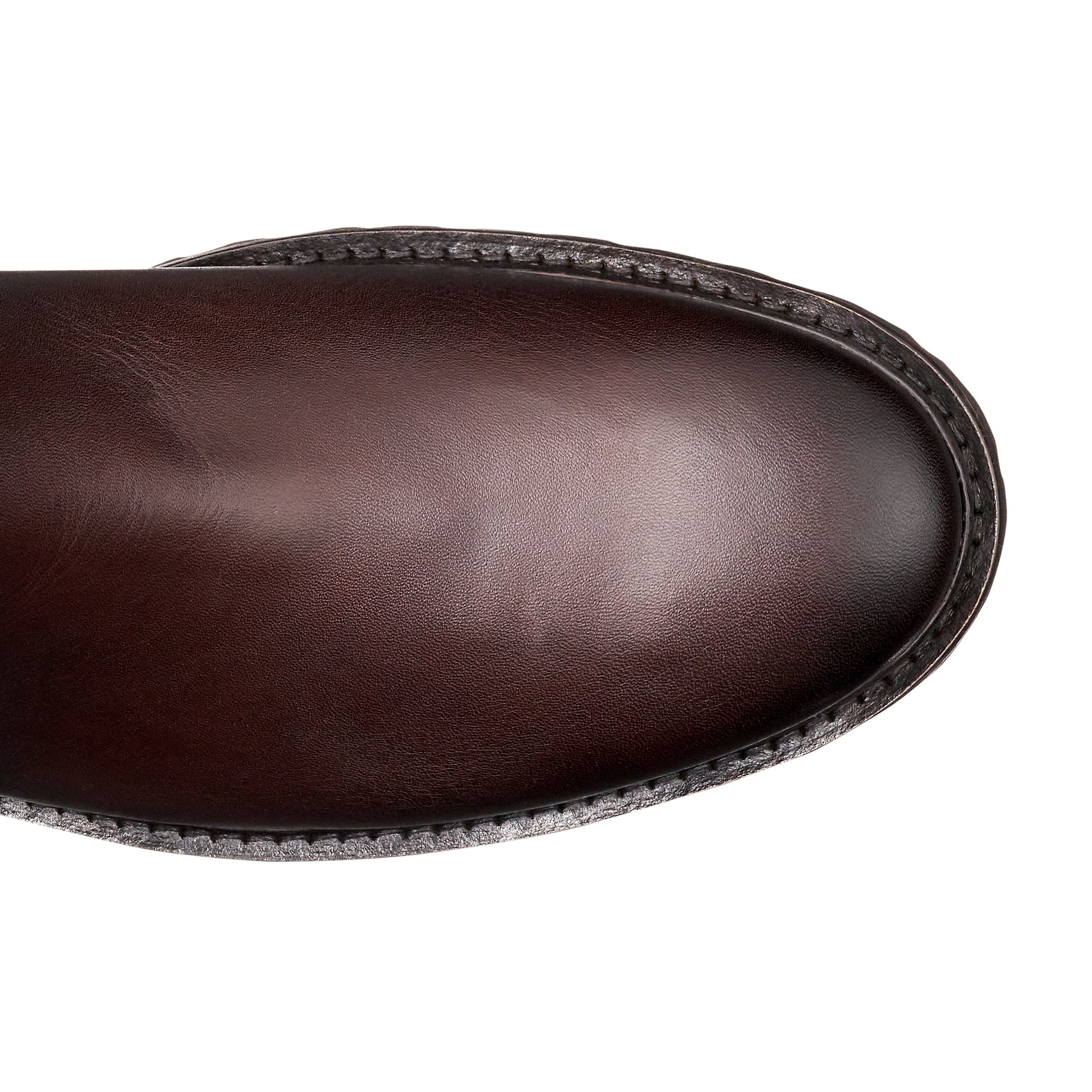 Botines de piel con elásticos laterales y con suela track para caballero