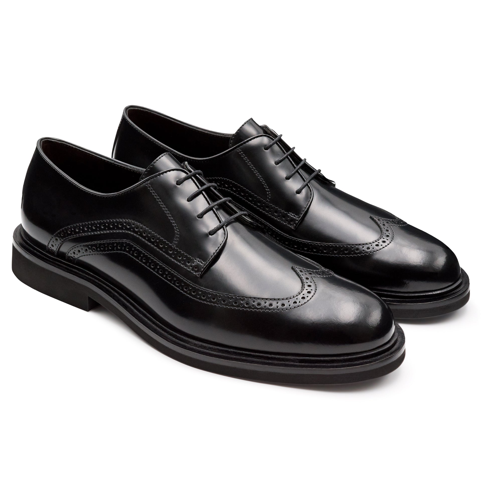 Zapatos derby de piel con perforaciones para caballero