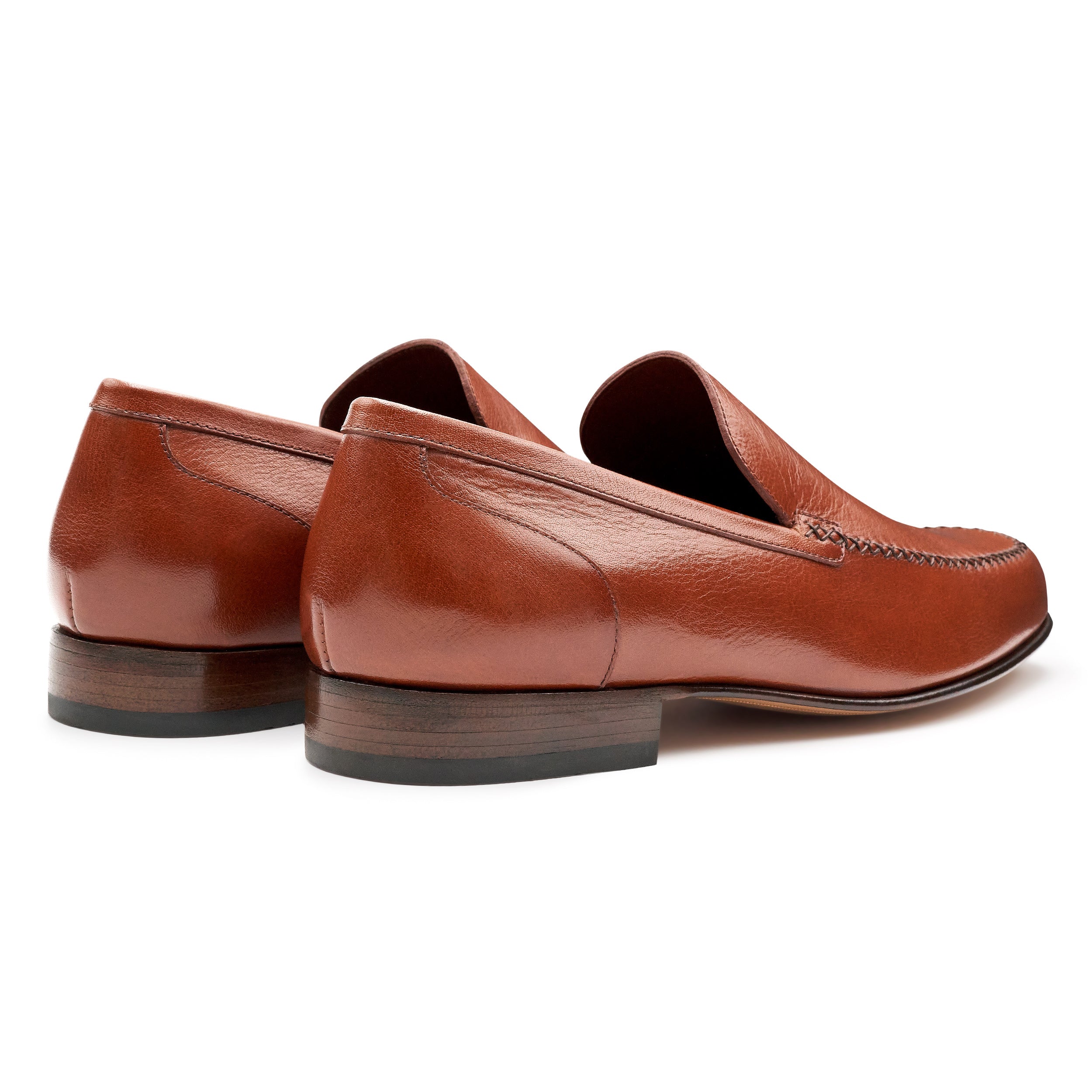 Mocasines de piel clásicos tejidos a mano para hombre