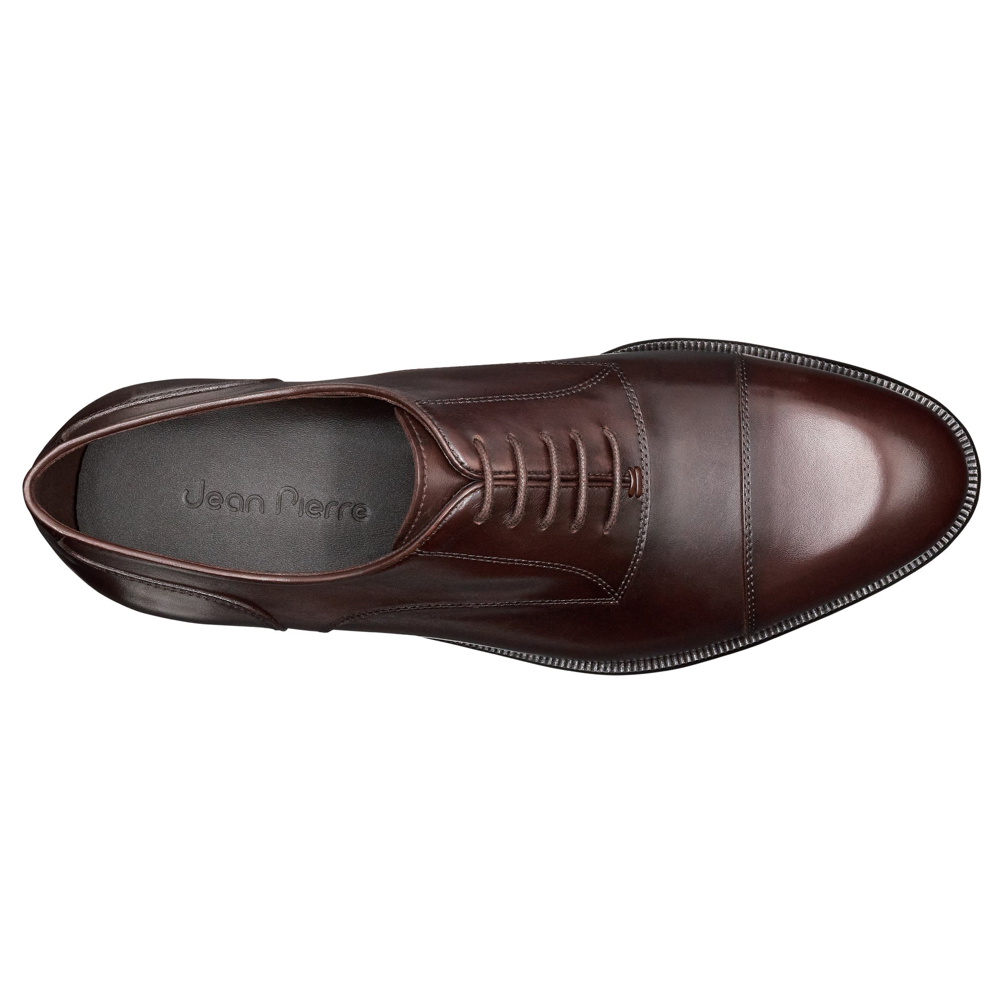 Zapatos oxford de piel con puntera para hombre