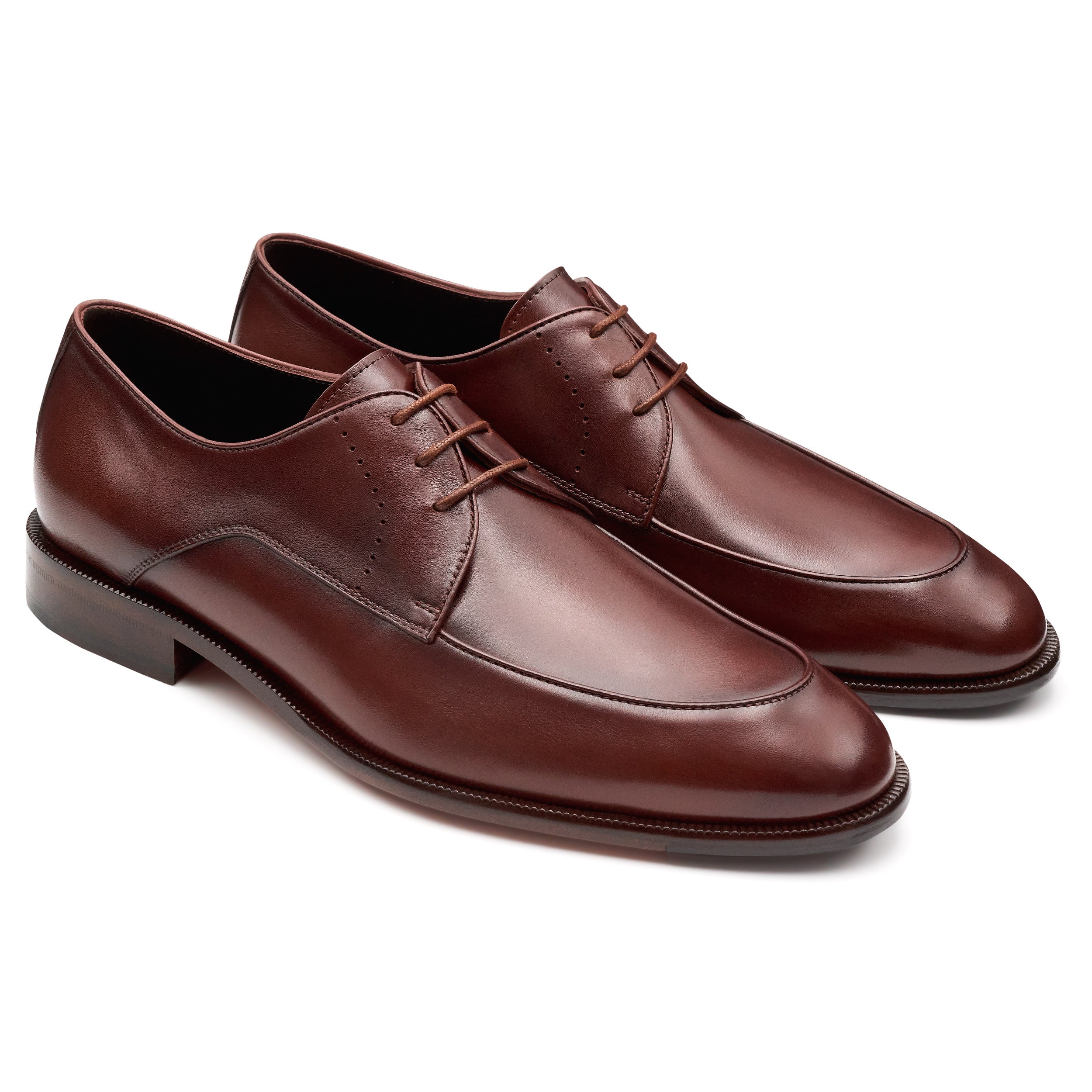 Zapatos derby de piel pintados a mano para hombre