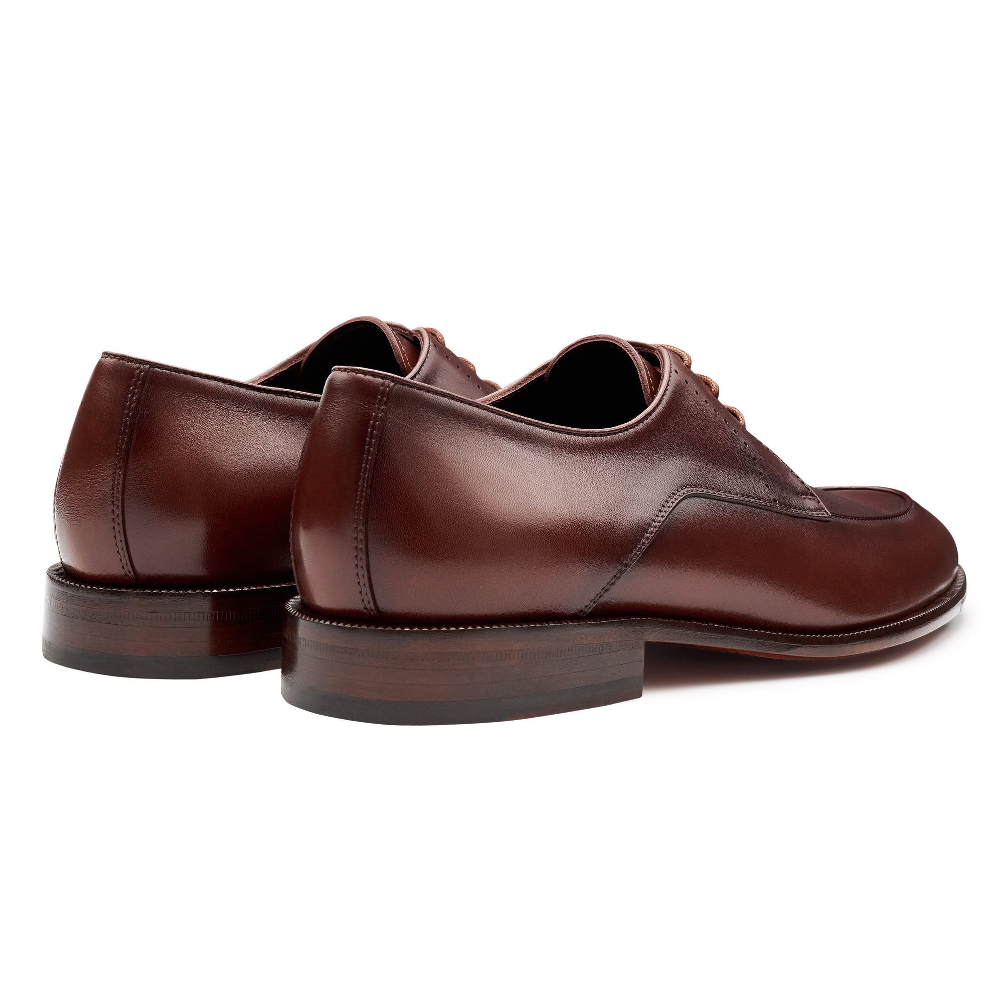 Zapatos derby de piel pintados a mano para hombre