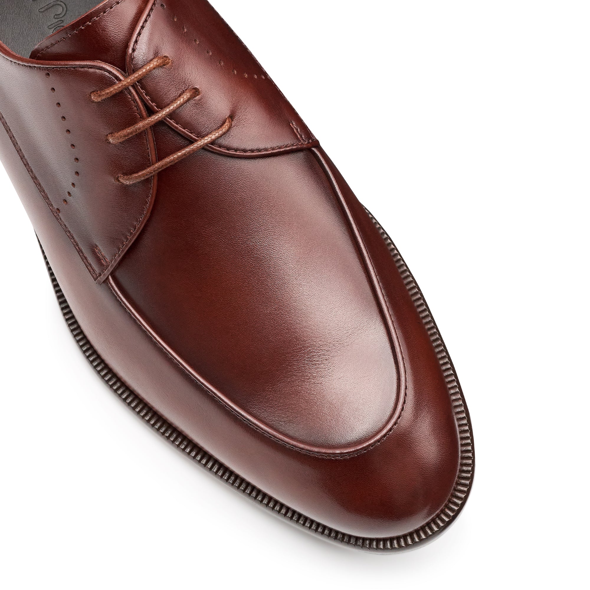 Zapatos derby de piel pintados a mano para hombre