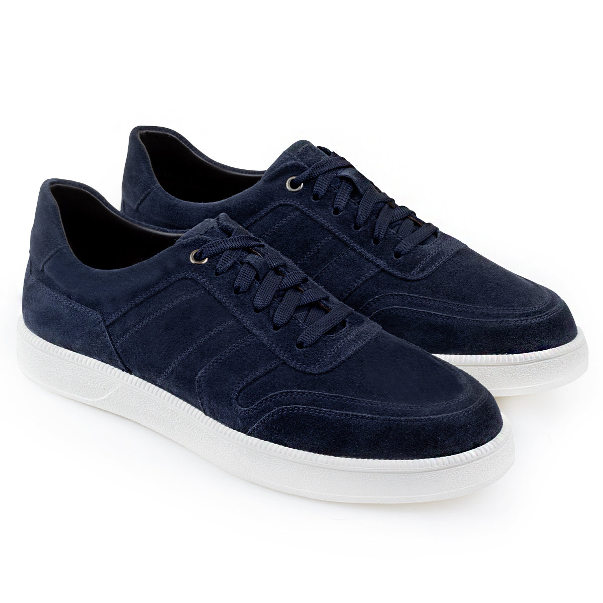 Tenis clásico de piel con agujetas para caballero