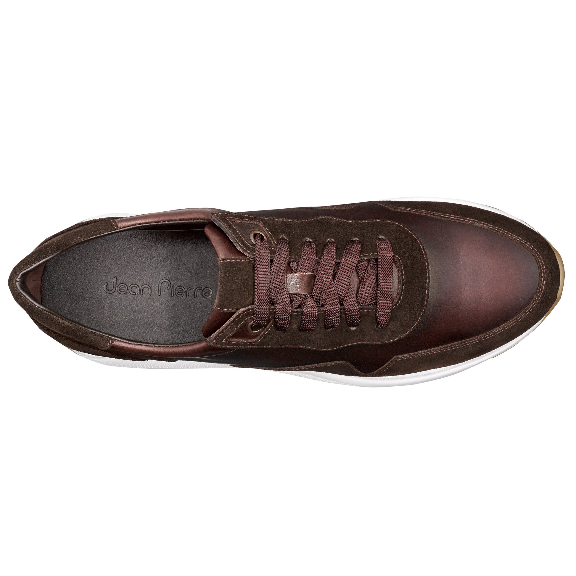 Tenis de piel estilo running para caballero.