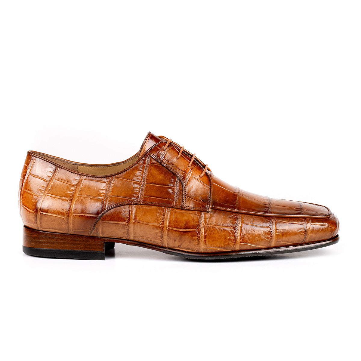Zapatos derby de cola de cocodrilo para caballero