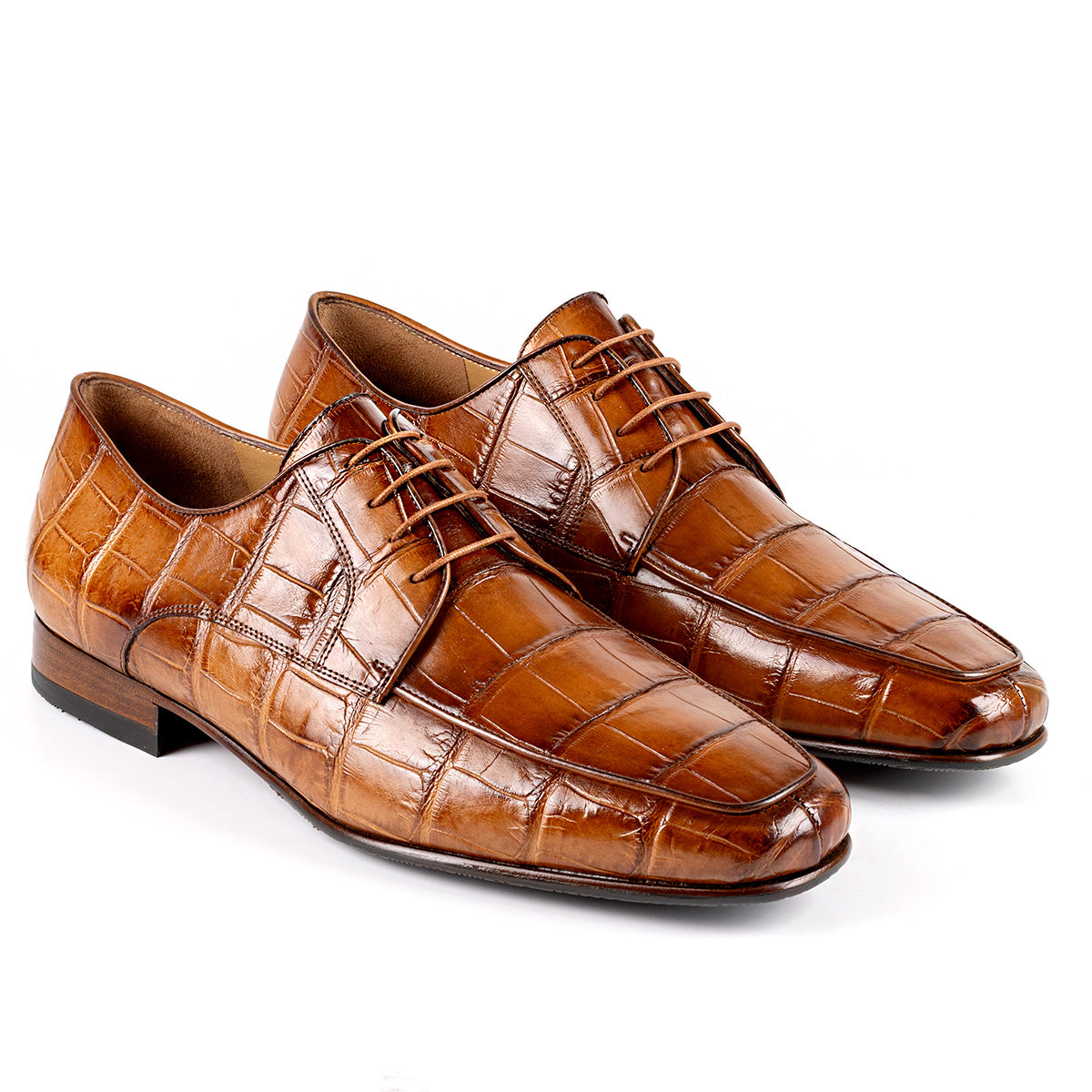 Zapatos derby de cola de cocodrilo para caballero