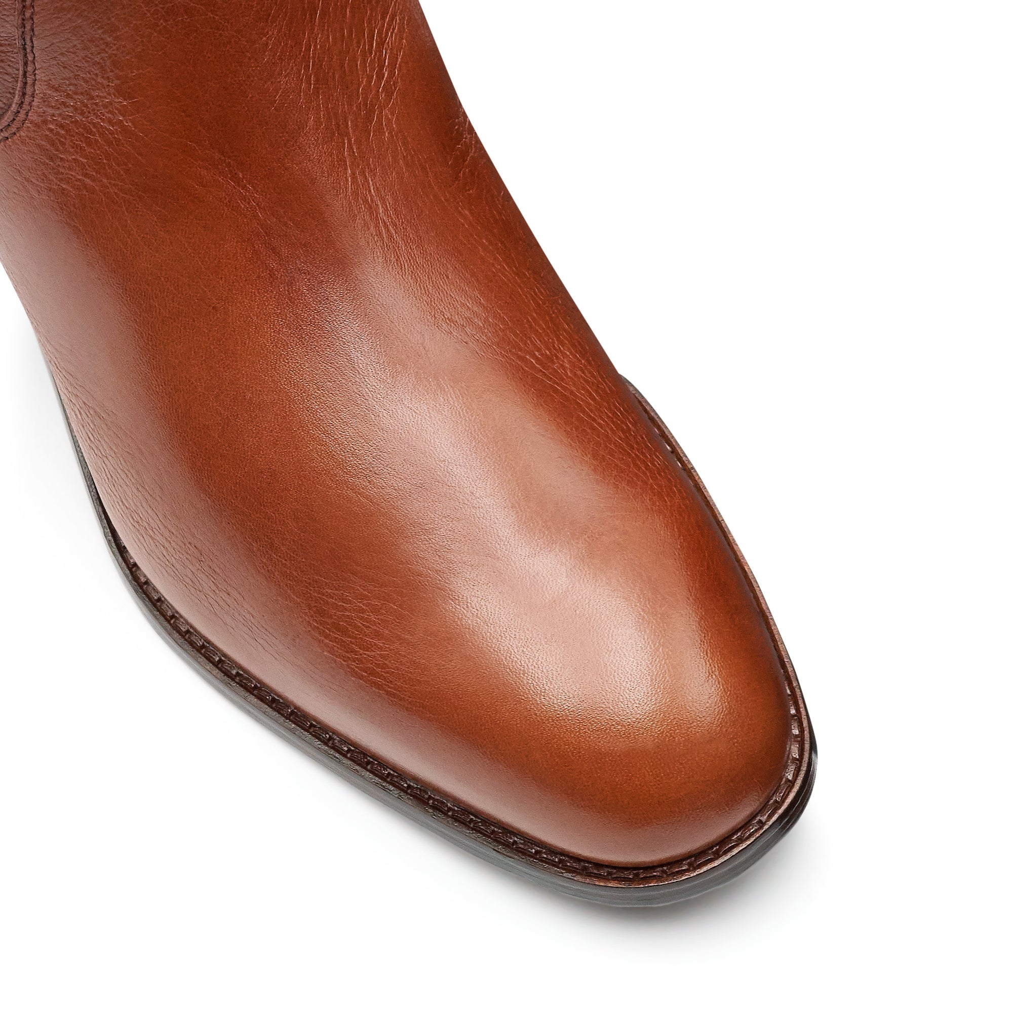 Botas altas de gamuza  con hebilla lateral de tacón bajo para mujer