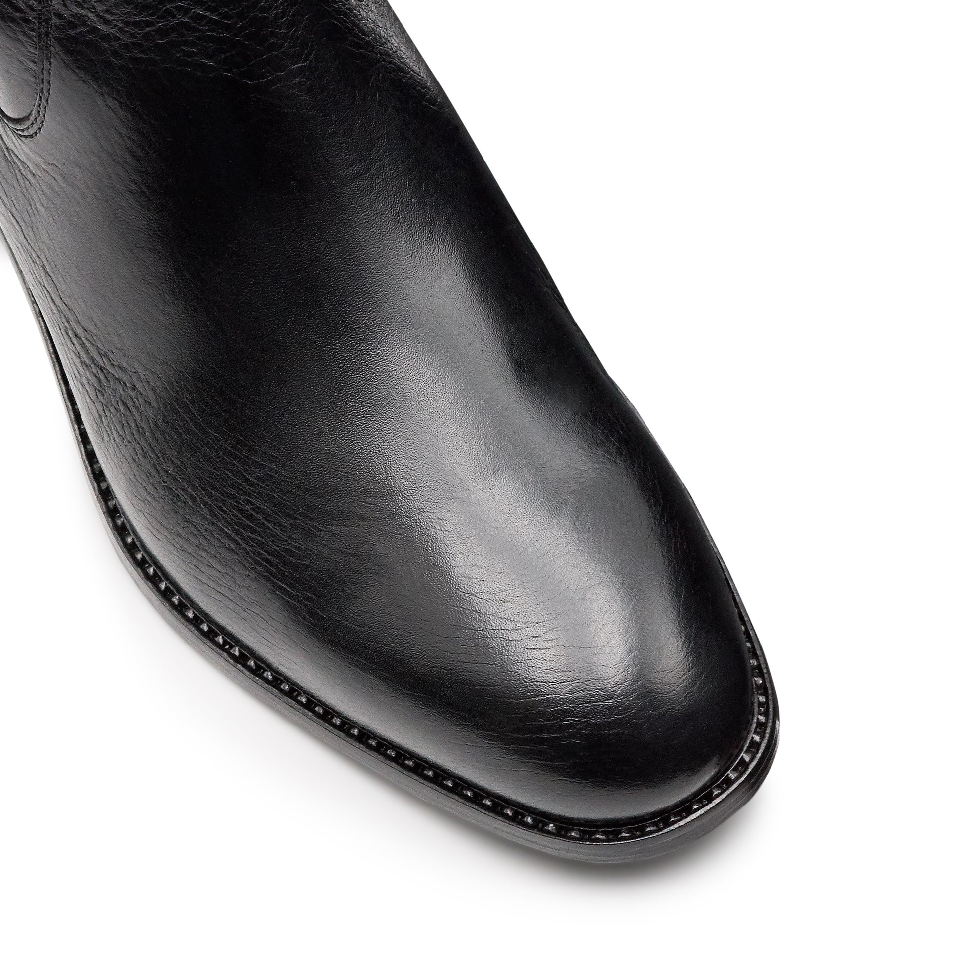 Botas altas de gamuza  con hebilla lateral de tacón bajo para mujer