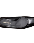 Zapatillas de charol con tacón bajo y elástico para dama