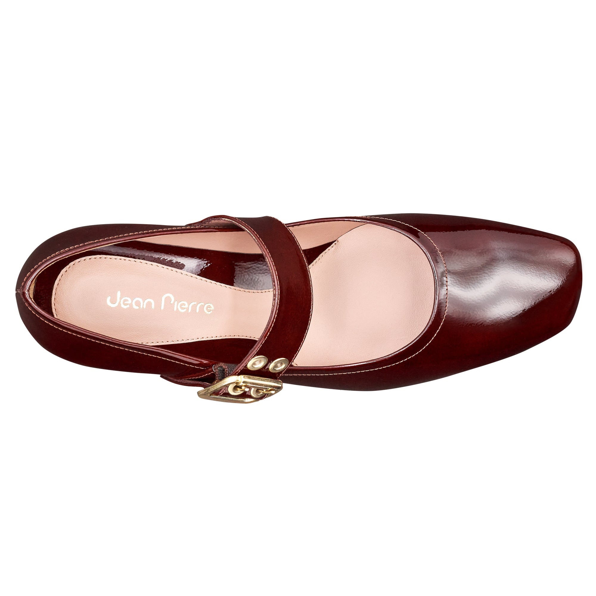 Zapatillas de piel con correa ancha ajustable y tacón bajo para dama