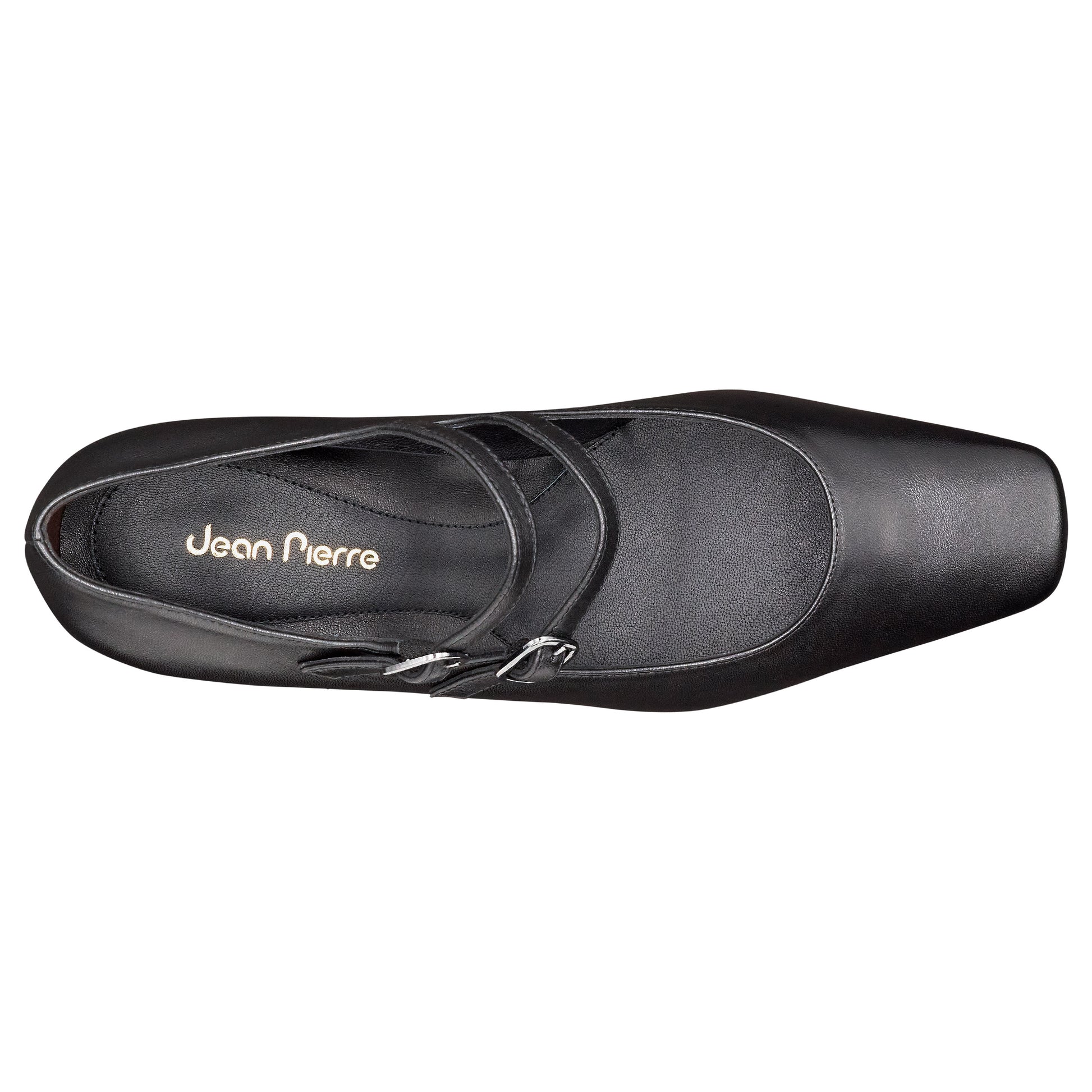 Zapatillas de piel con doble correa ajustable para dama