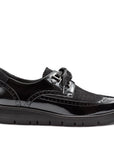 Zapatos derby de charol y ante con suela confort para dama