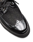 Zapatos derby de charol y ante con suela confort para dama