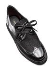 Zapatos derby de charol y ante con suela confort para dama