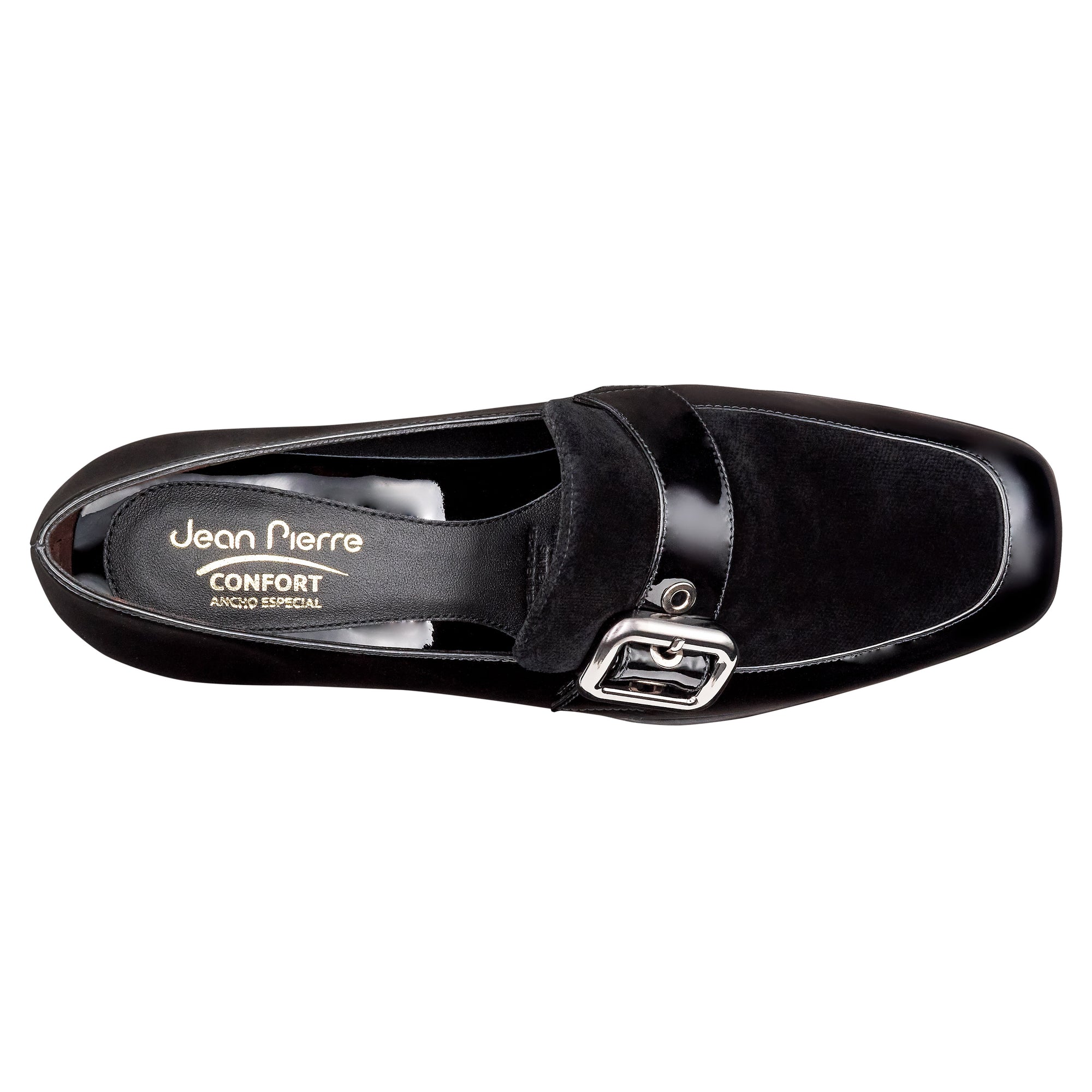 Mocasines de charol estilo monk trap para dama