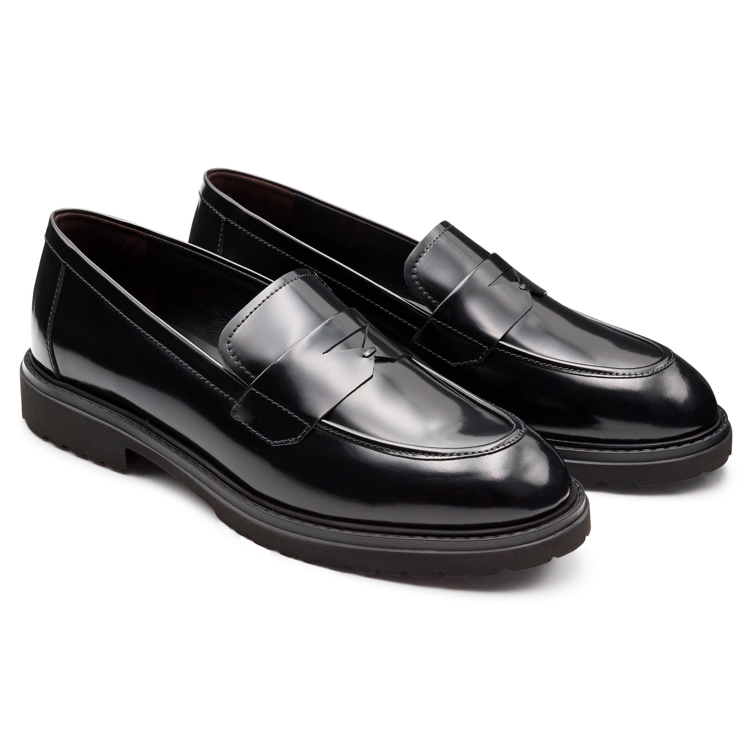 Mocasines de piel estilo penny con suela confort para dama