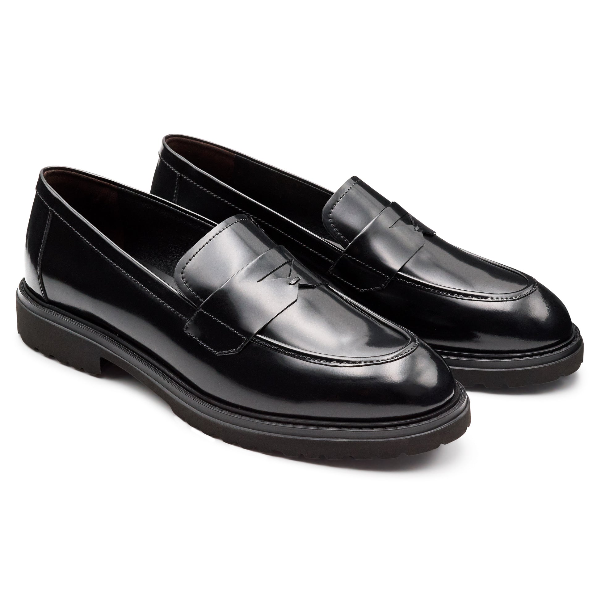 Mocasines de piel estilo penny con suela confort para dama