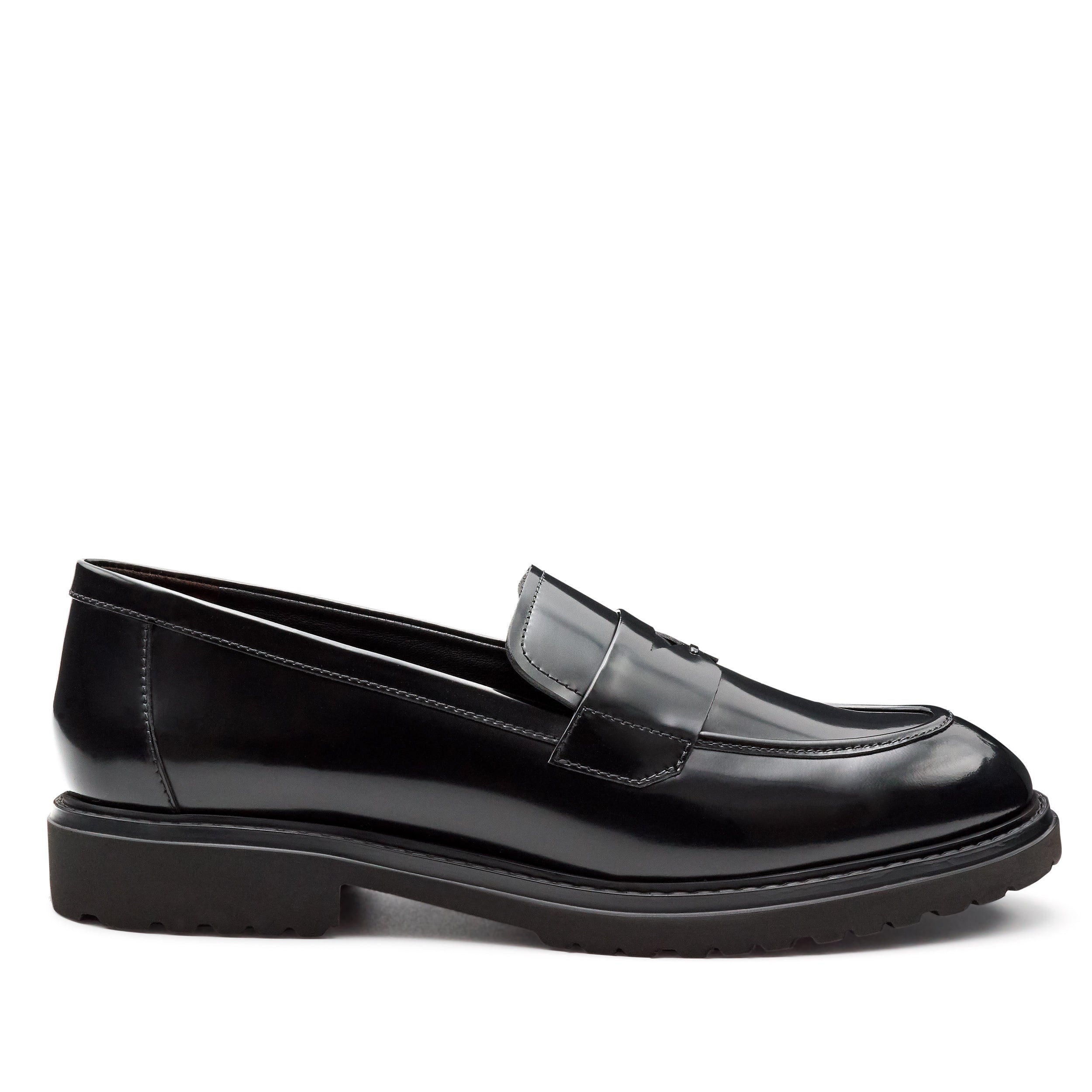 Mocasines de piel estilo penny con suela confort para dama