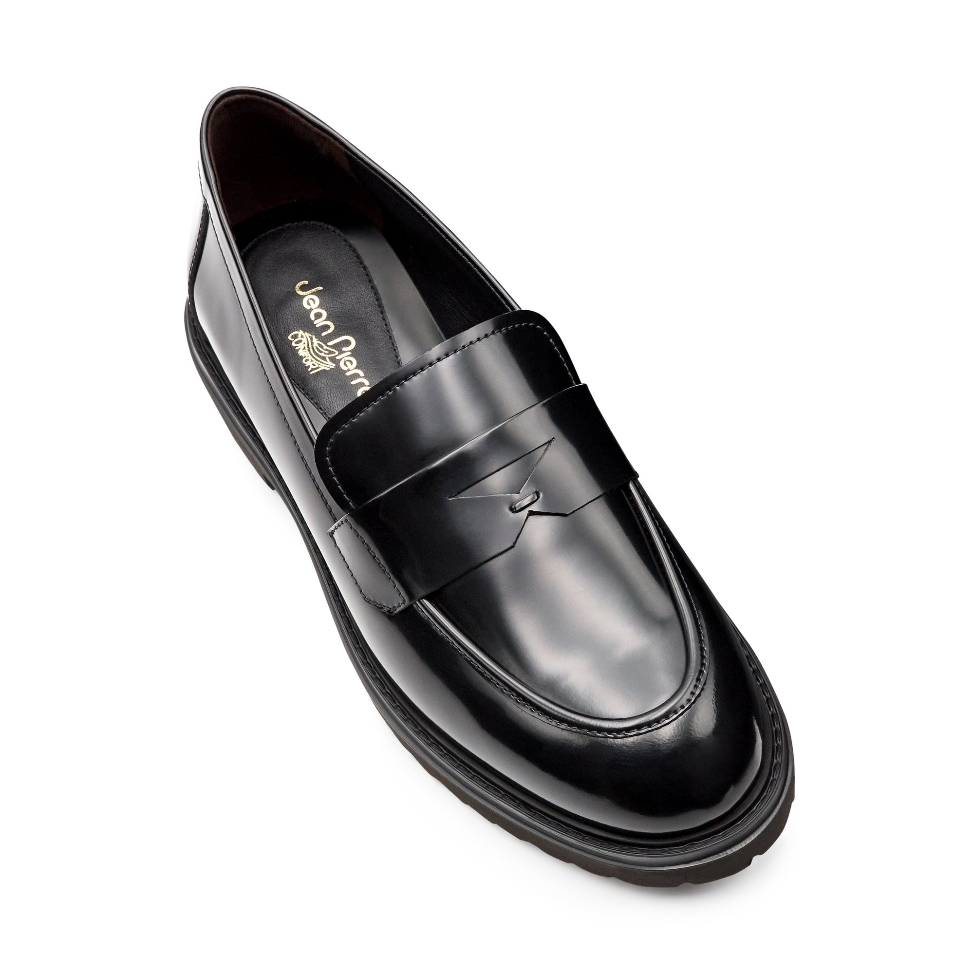 Mocasines de piel estilo penny con suela confort para dama