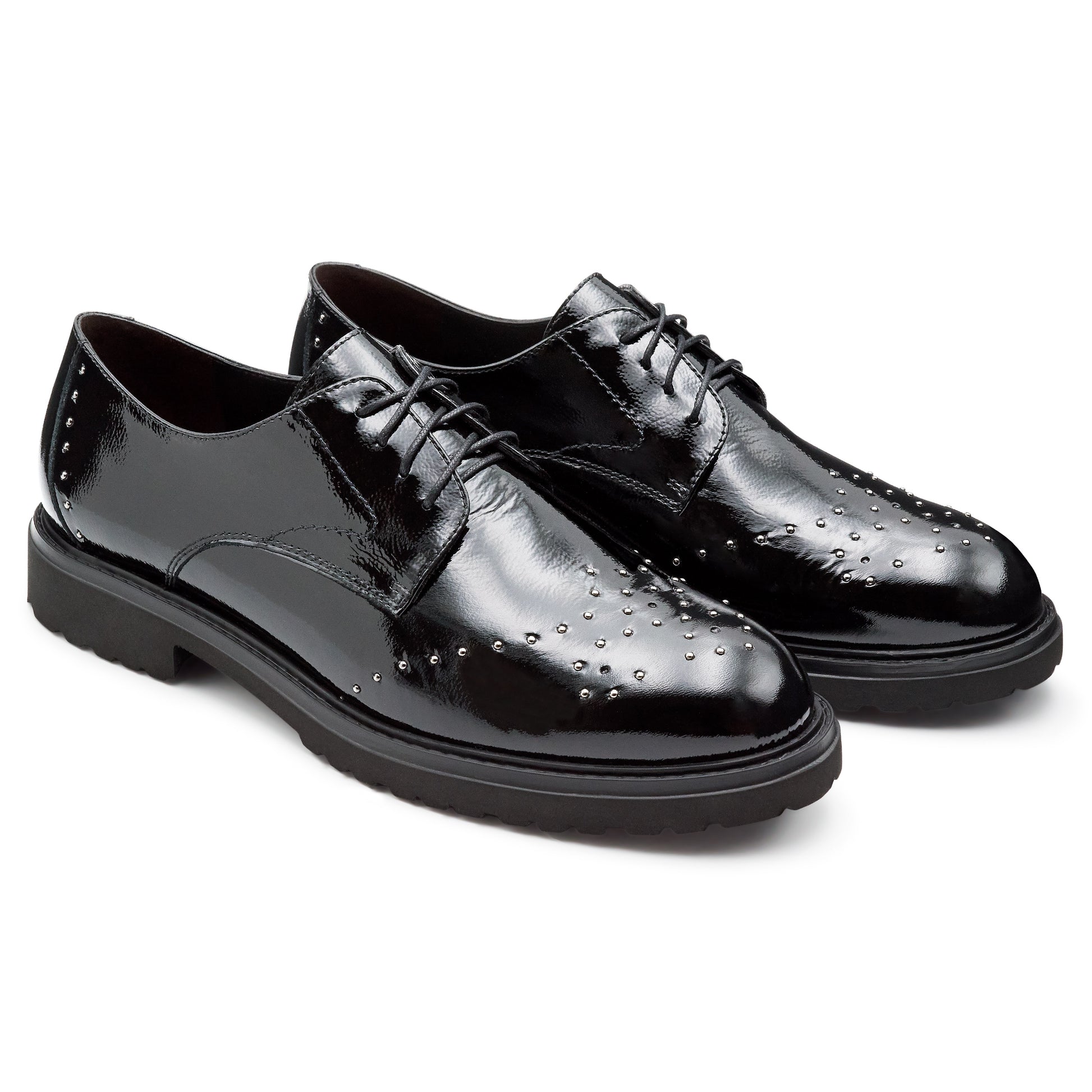 Zapatos derby de piel con suela confort para dama