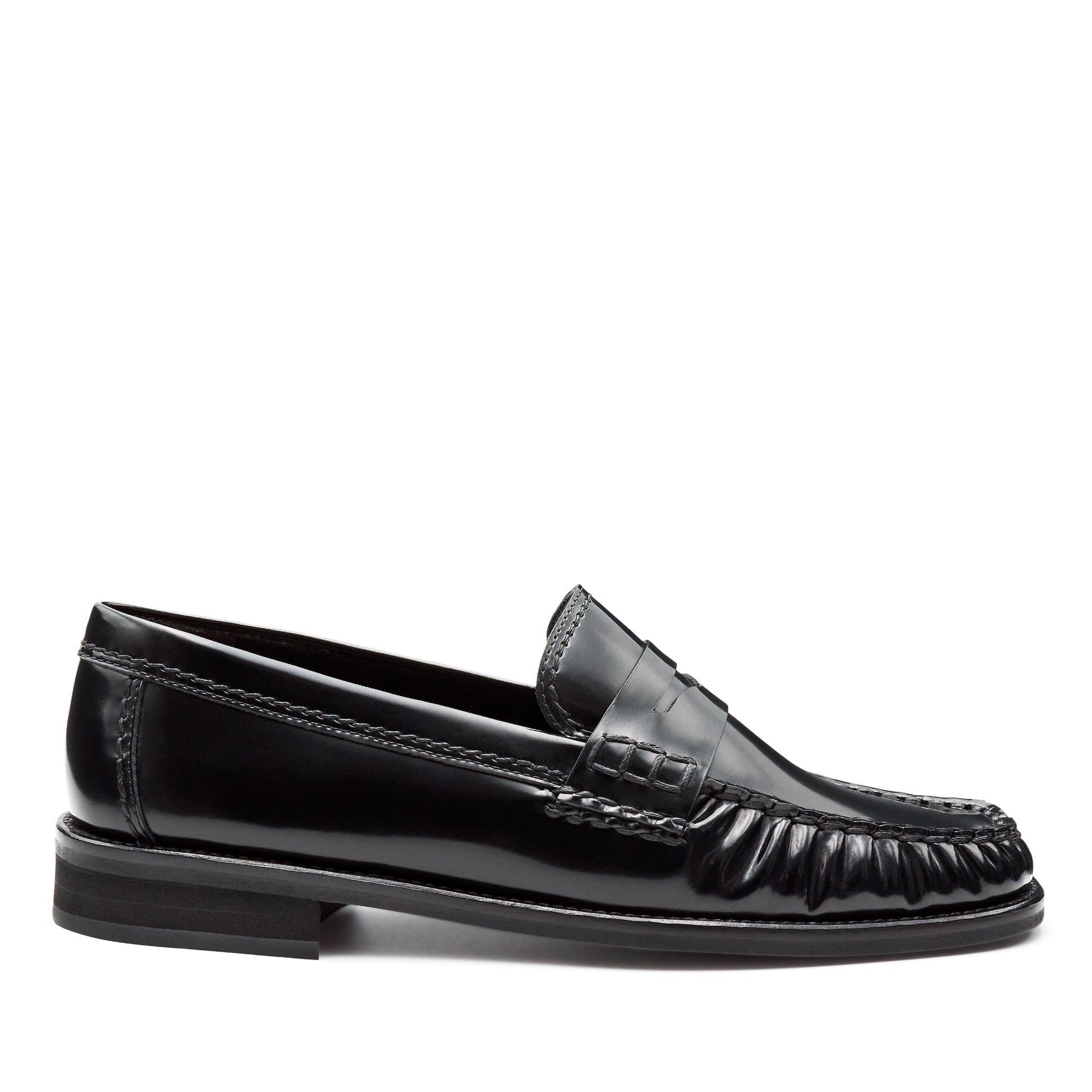 Mocasines clásicos de piel tejidos para dama