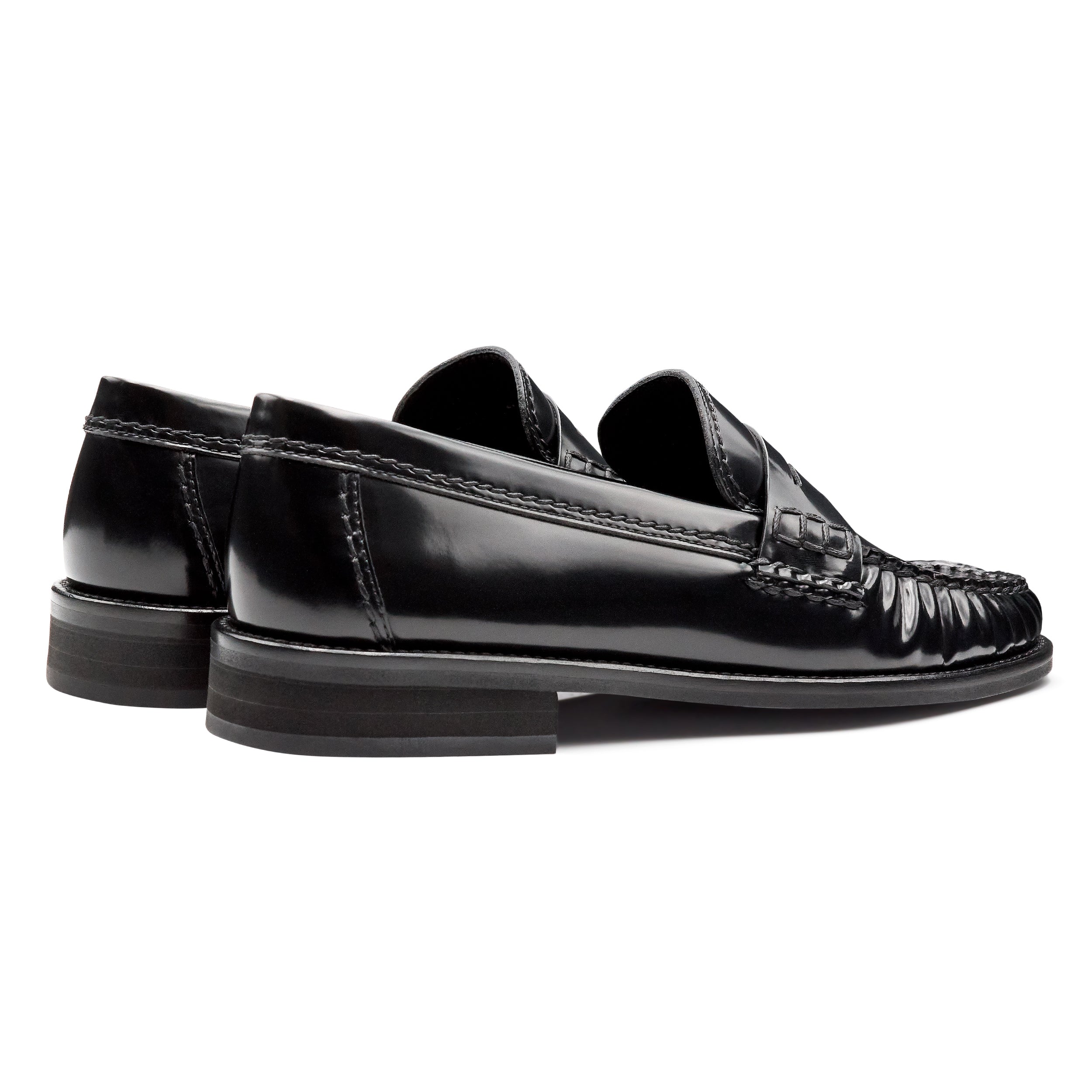 Mocasines clásicos de piel tejidos para dama