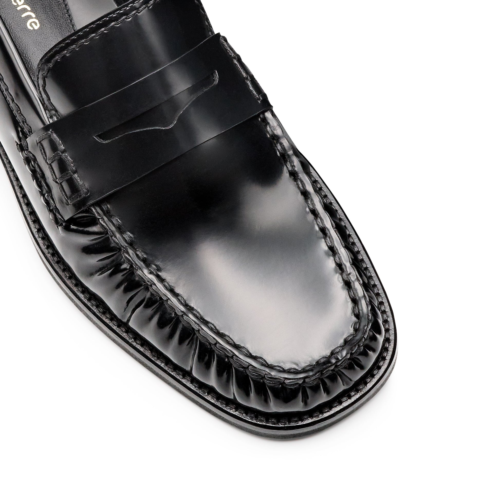 Mocasines clásicos de piel tejidos para dama