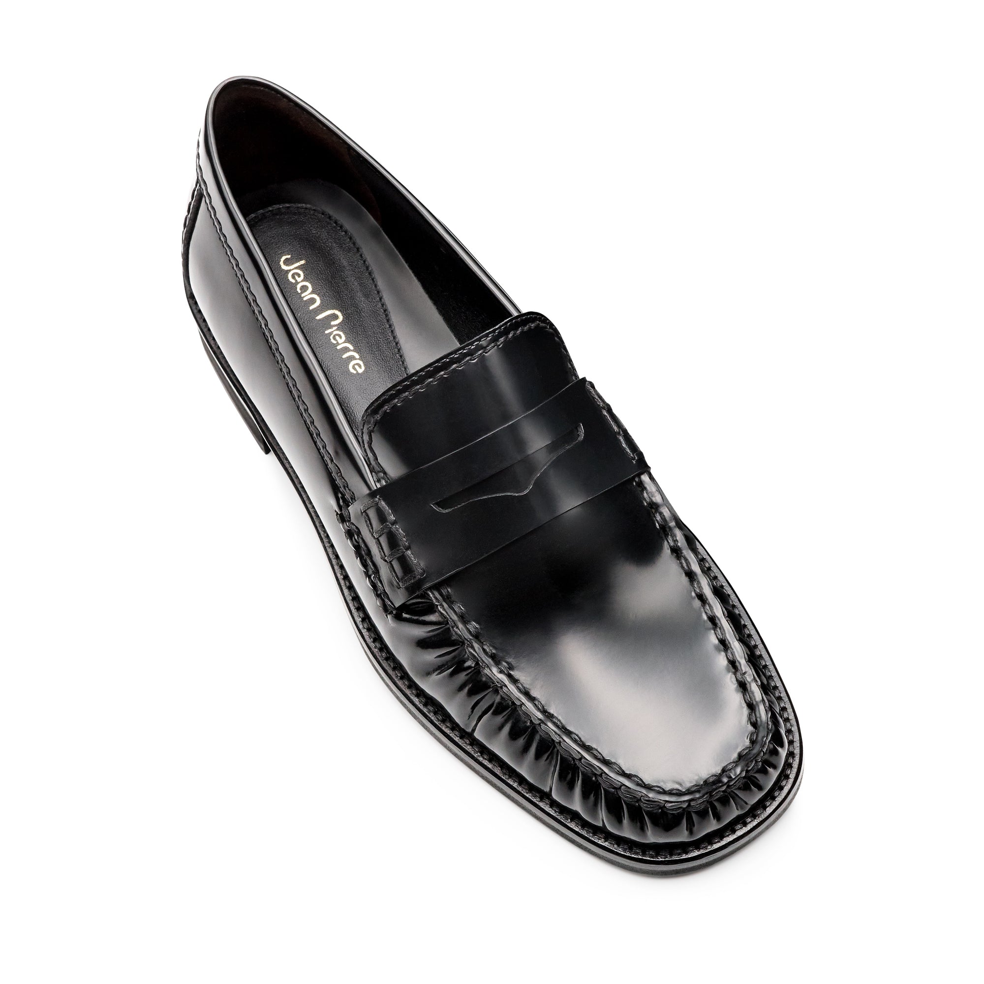 Mocasines clásicos de piel tejidos para dama