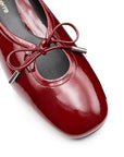 Balerinas de charol con cordones ajustables para dama