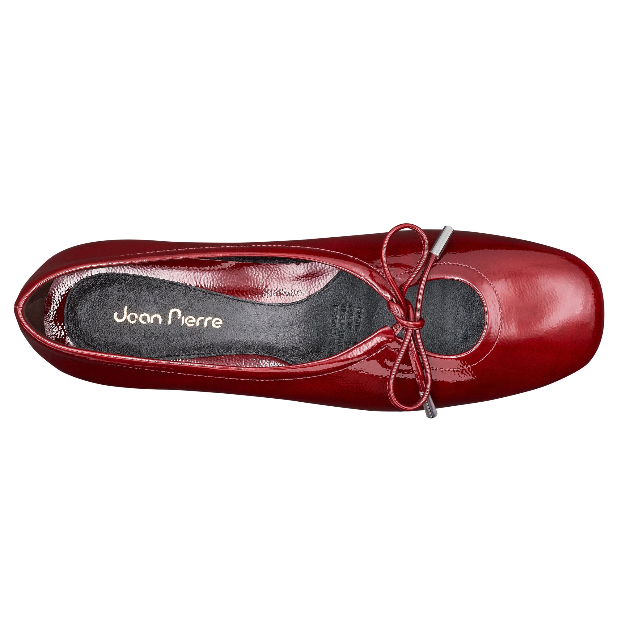 Balerinas de charol con cordones ajustables para dama