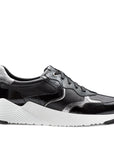 Tenis estilo deportivo en charol para dama negros