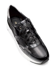 Tenis estilo deportivo en charol para dama negros
