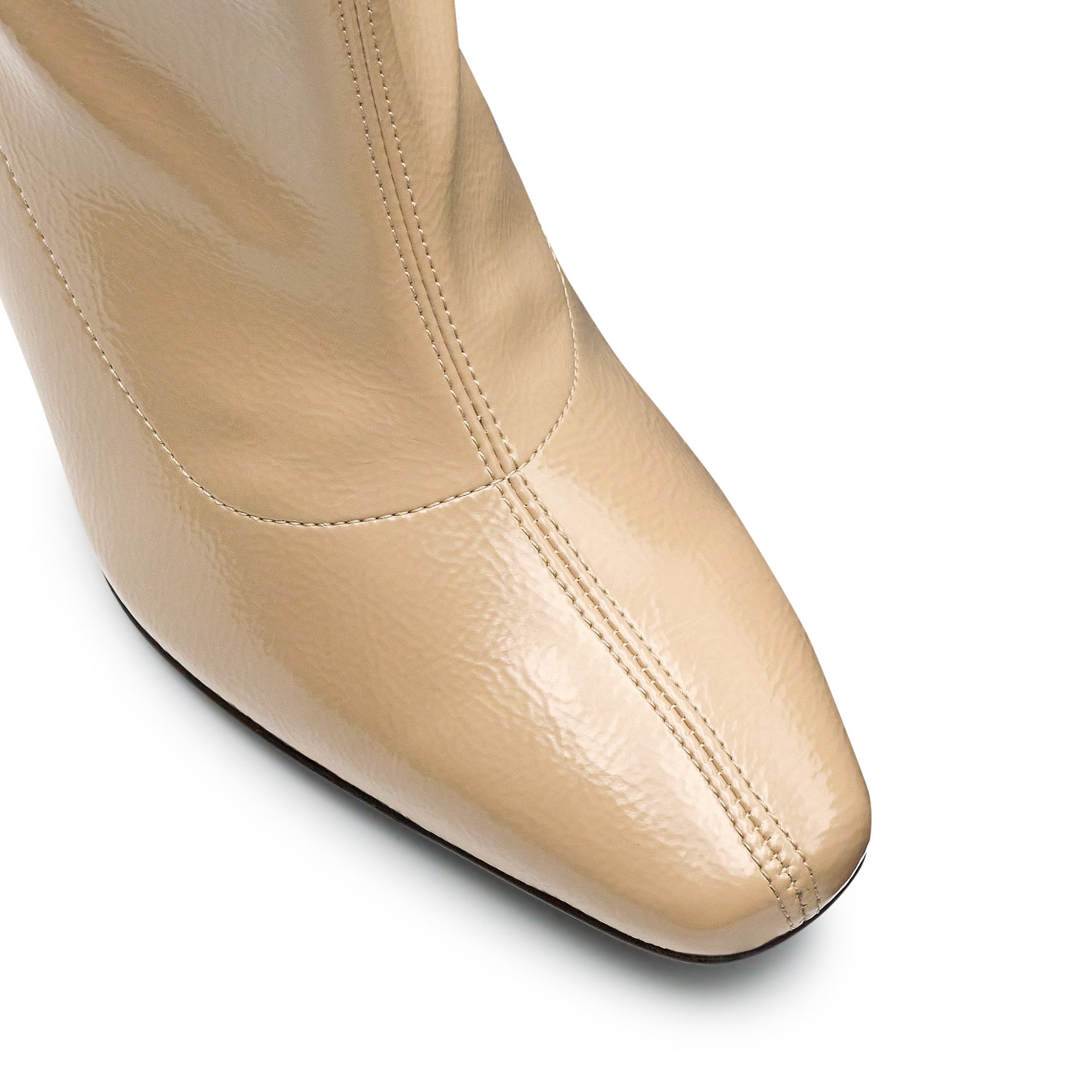 Botines de charol stretch para dama beige