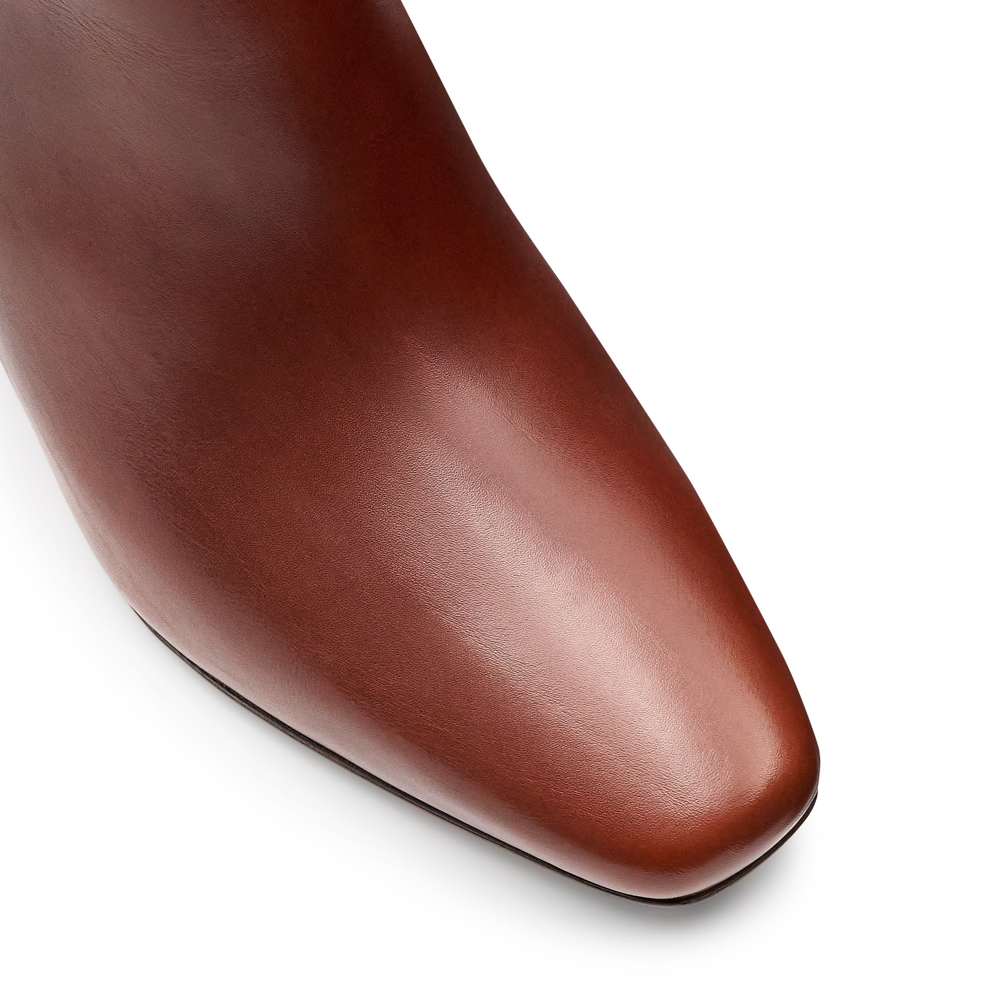 Botines de piel con hebilla lateral para dama