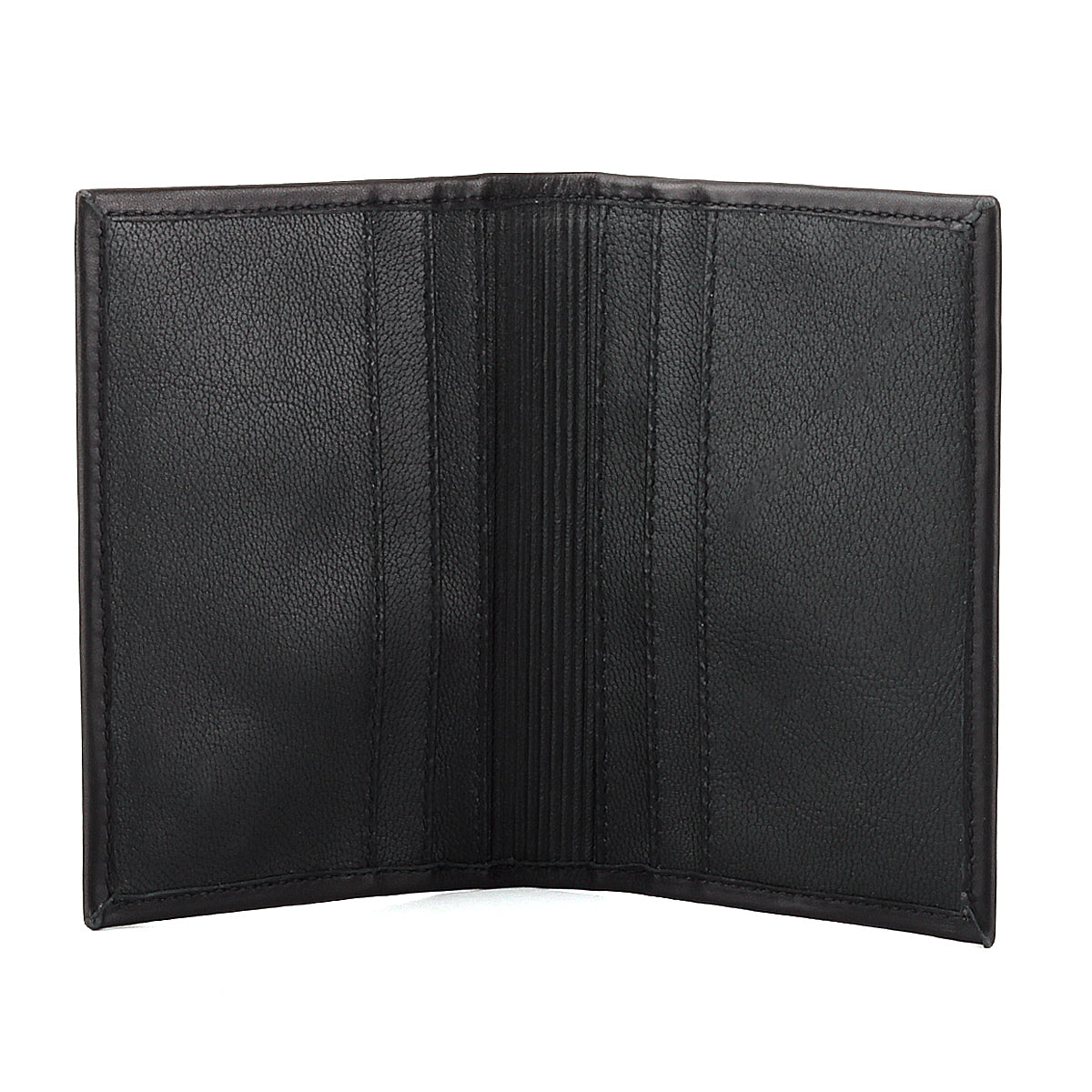 Tarjetero de piel trenzada con placa metálica