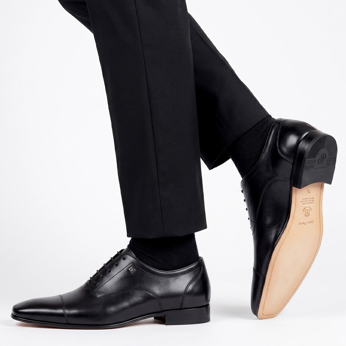 Zapatos oxford de vestir para hombre (color negro)