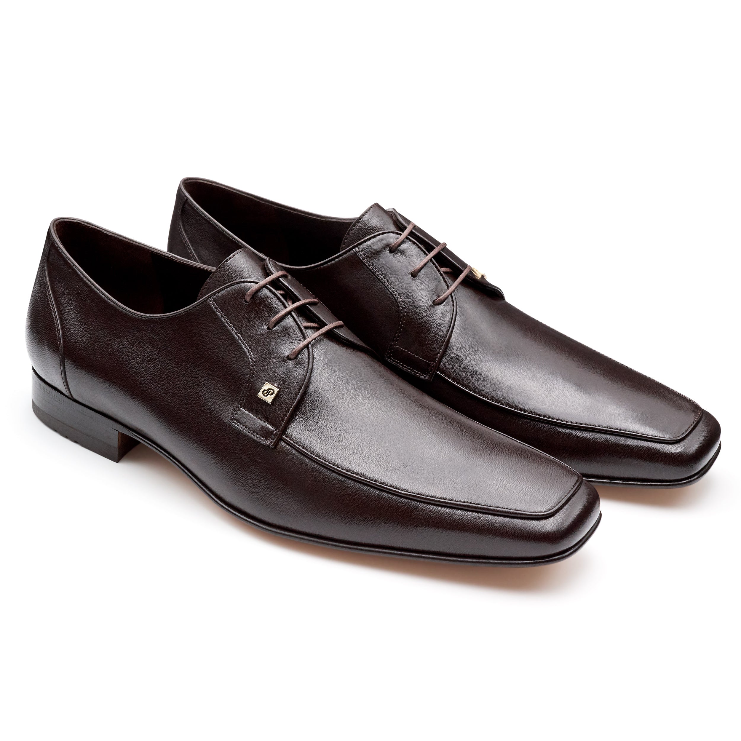 Zapatos de vestir derby en piel para hombre (color café)
