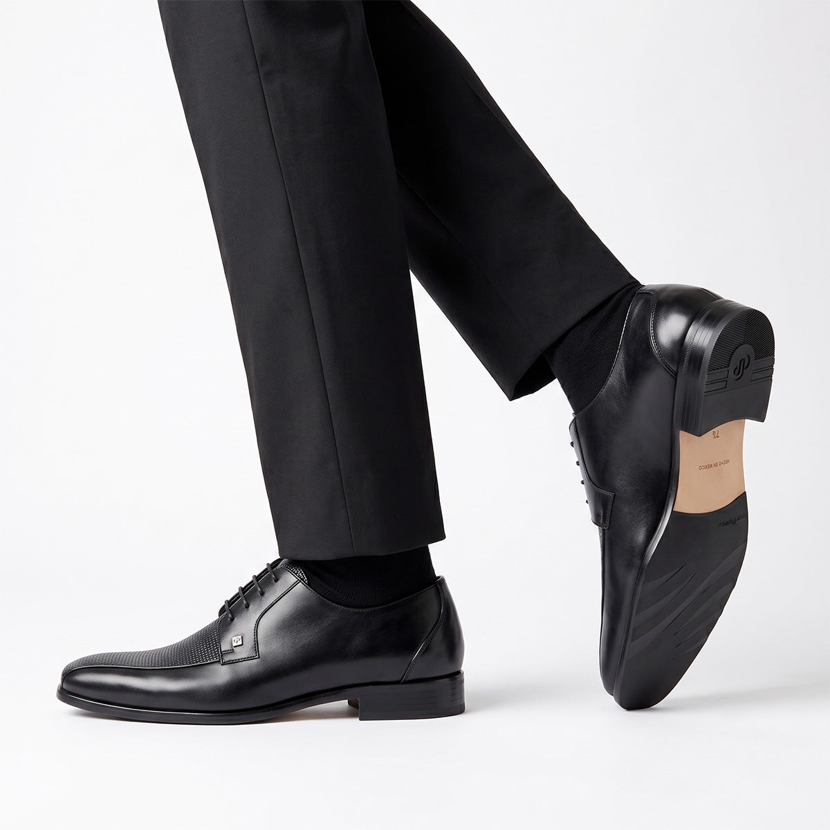 Zapatos de piel estilo derby con textura para hombre