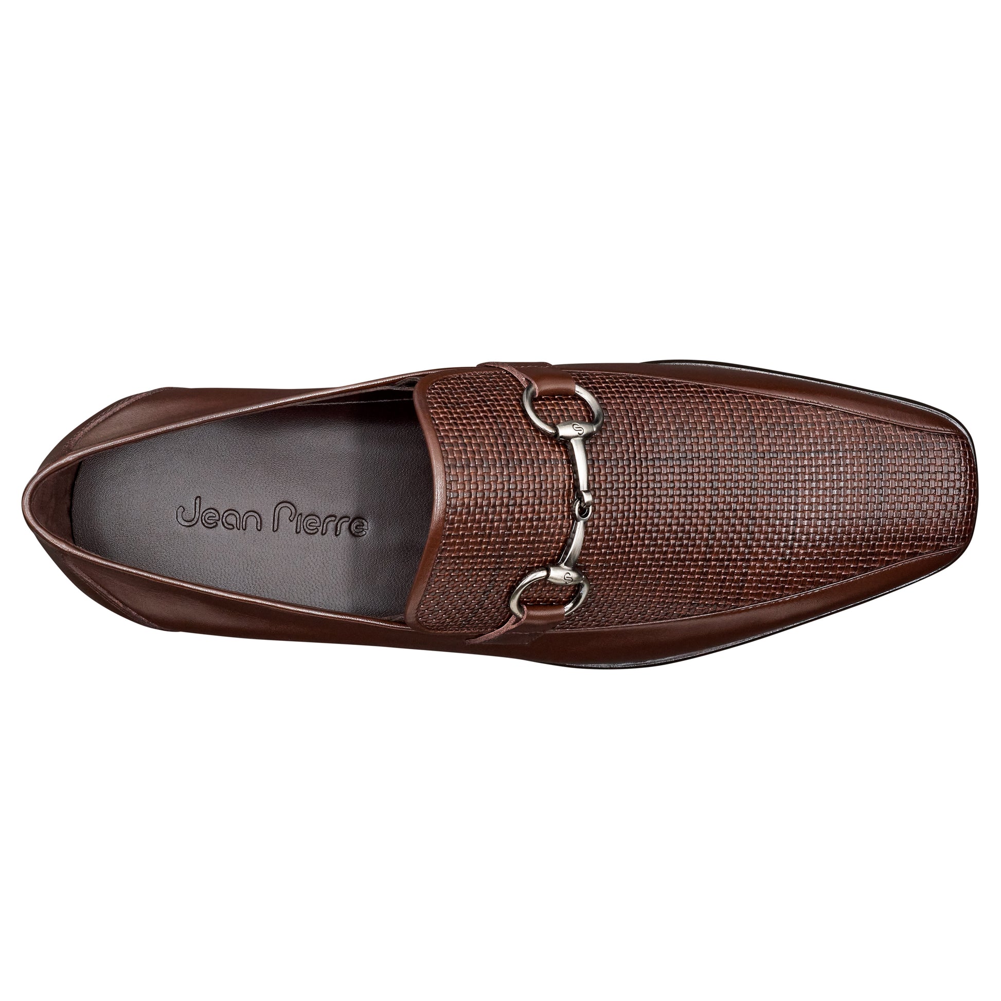 Mocasines de piel con textura y herraje para hombre