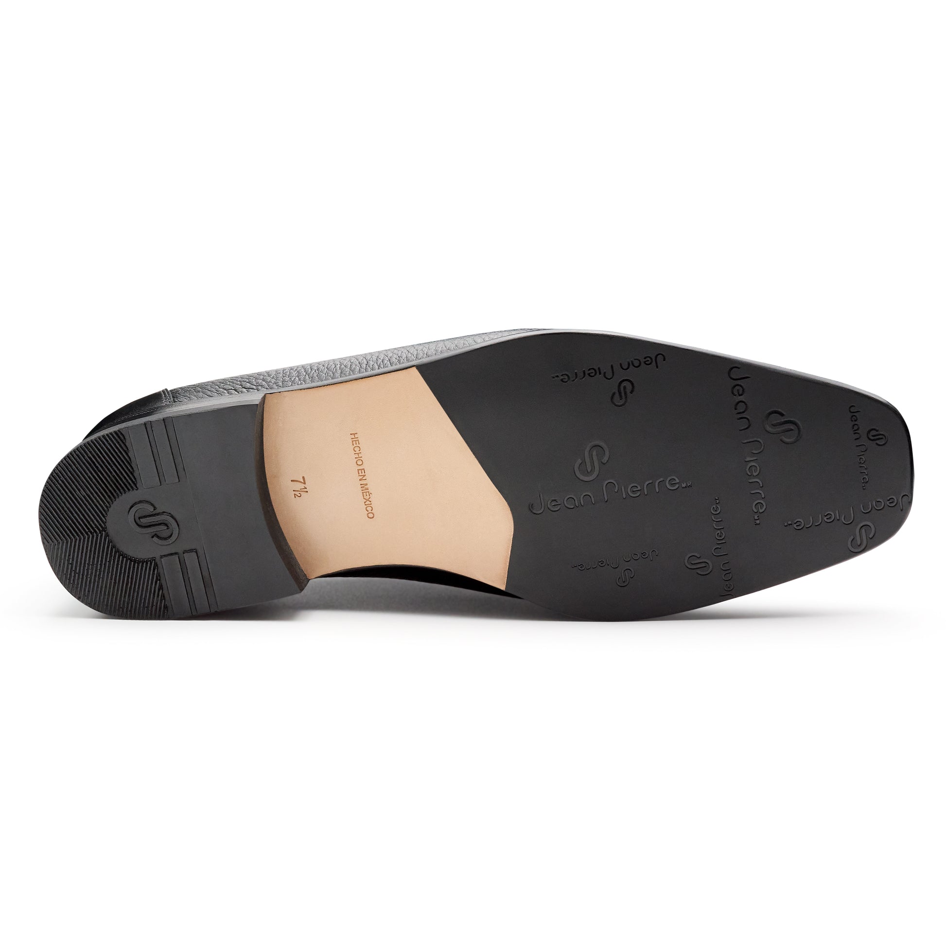 Zapatos tipo derby de piel  con placa metálica para hombre
