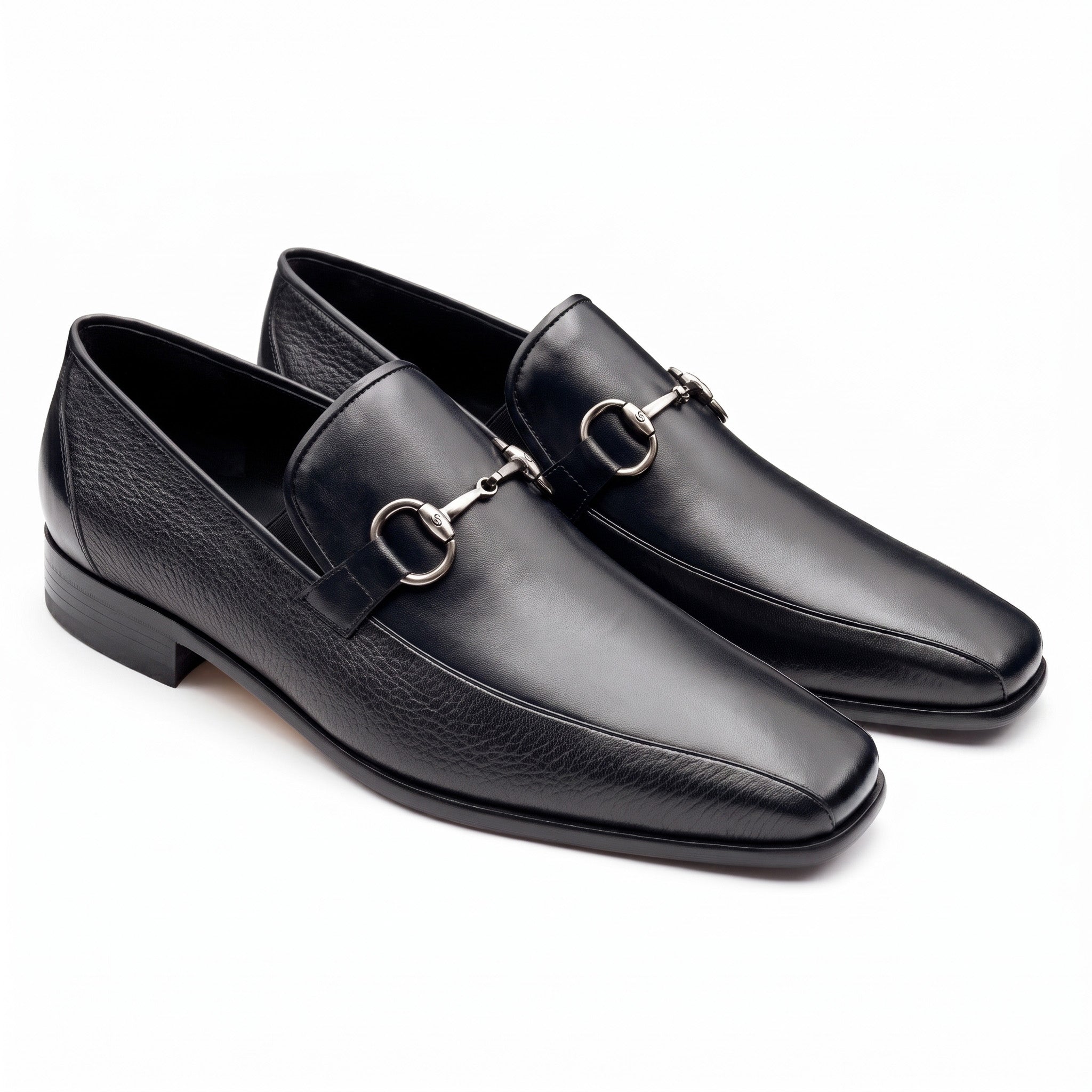 Mocasines de piel con herraje para caballero