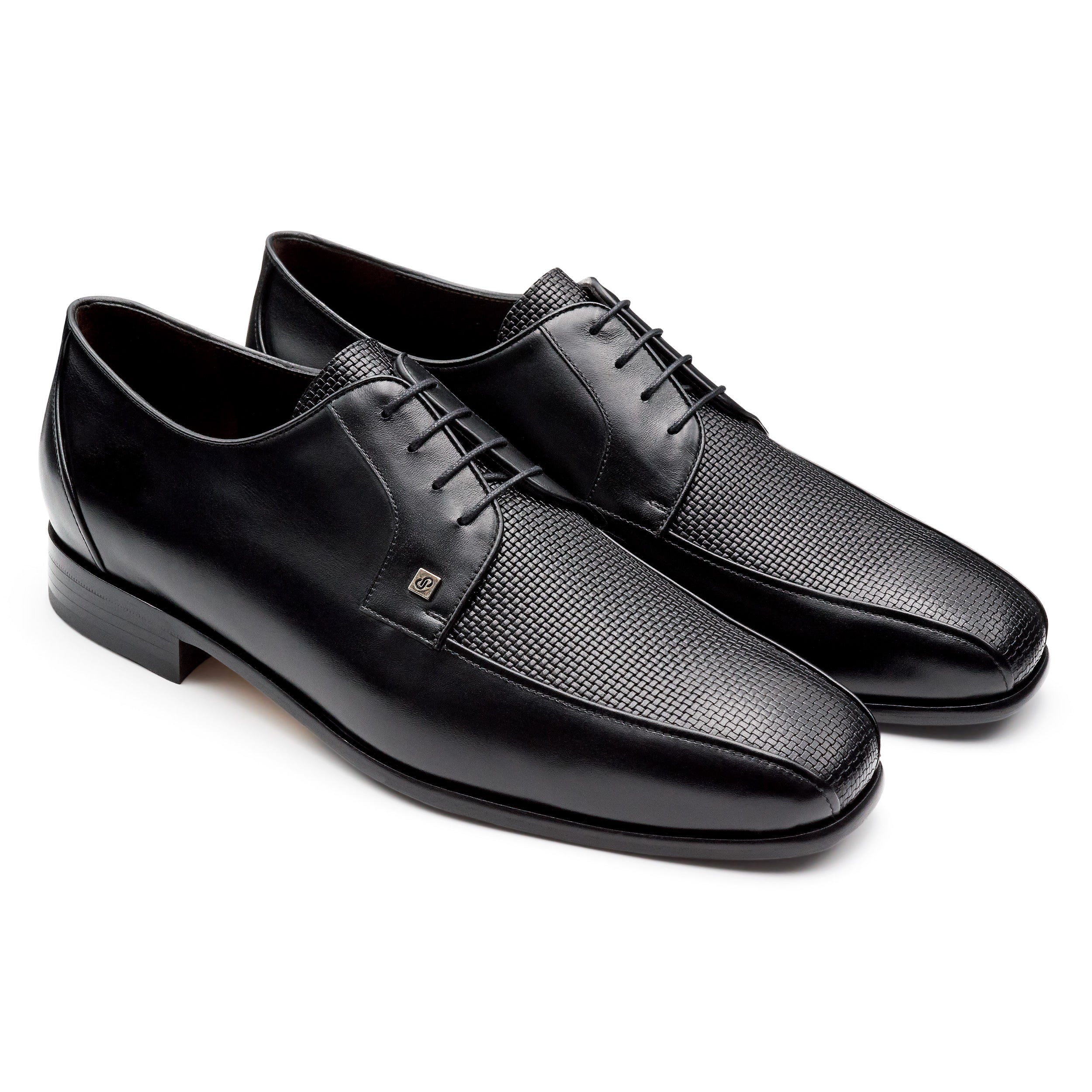 Zapatos confortables oxford de piel con textura para hombre