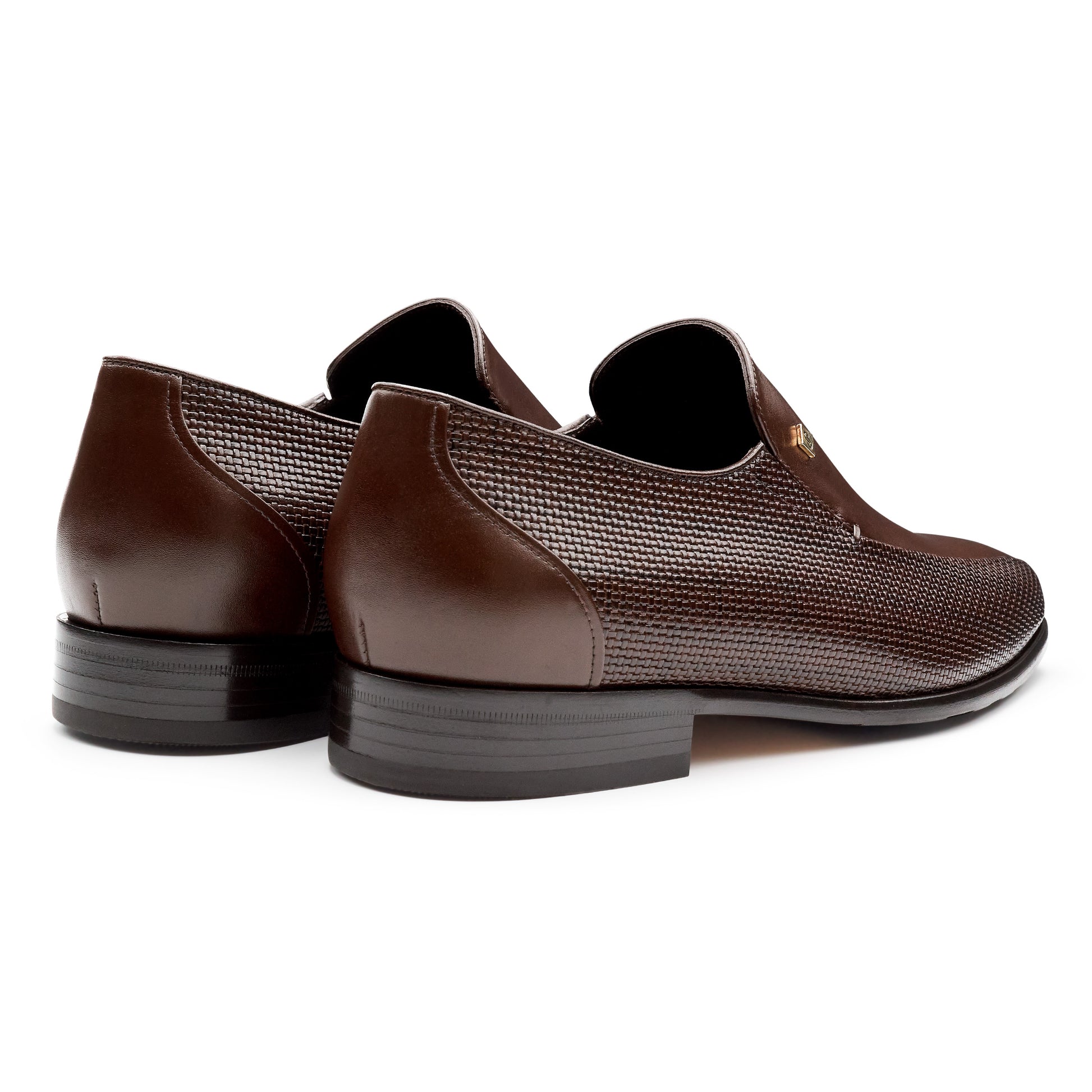 Mocasines confortables de piel con texturizado lateral para hombre