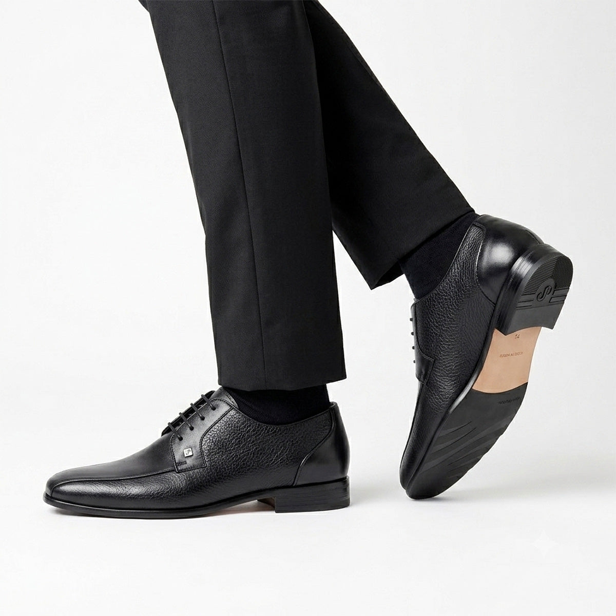 Zapatos confortables de vestir derby en piel para hombre