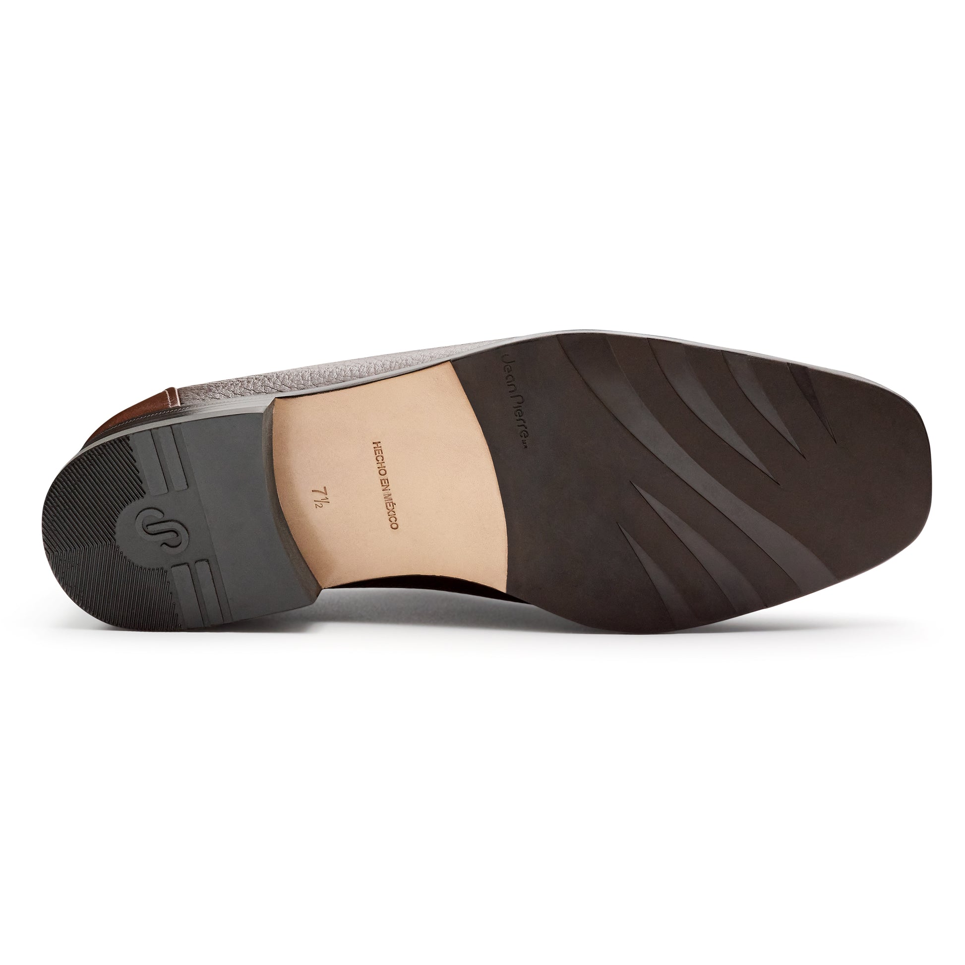 Mocasines confortables de piel con placa metálica  para hombre